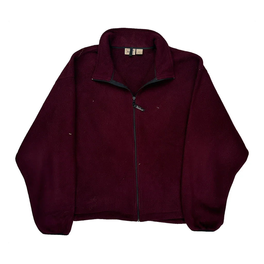Woolrich Fleece - XL Burgundy Polyester Refurbished - Thrifted (note: this is a term often used to describe second- refurbished available on Cerqular