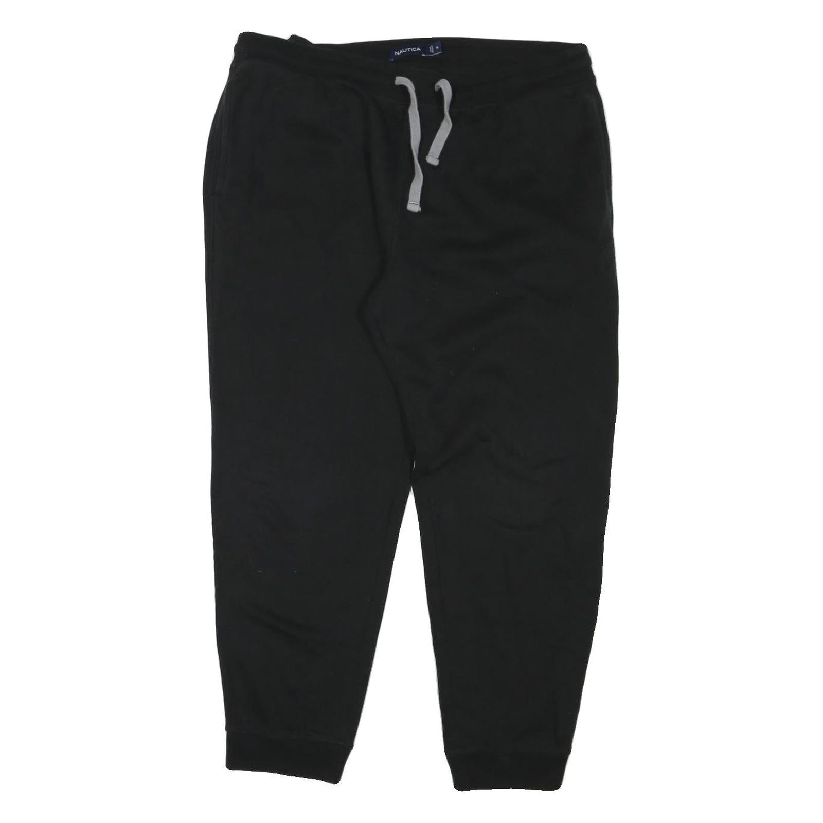 NAUTICA Mens Joggers Black XL W38 L28 Classic Tapered Cotton Blend Drawstring Refurbished - N/A refurbished available on Cerqular