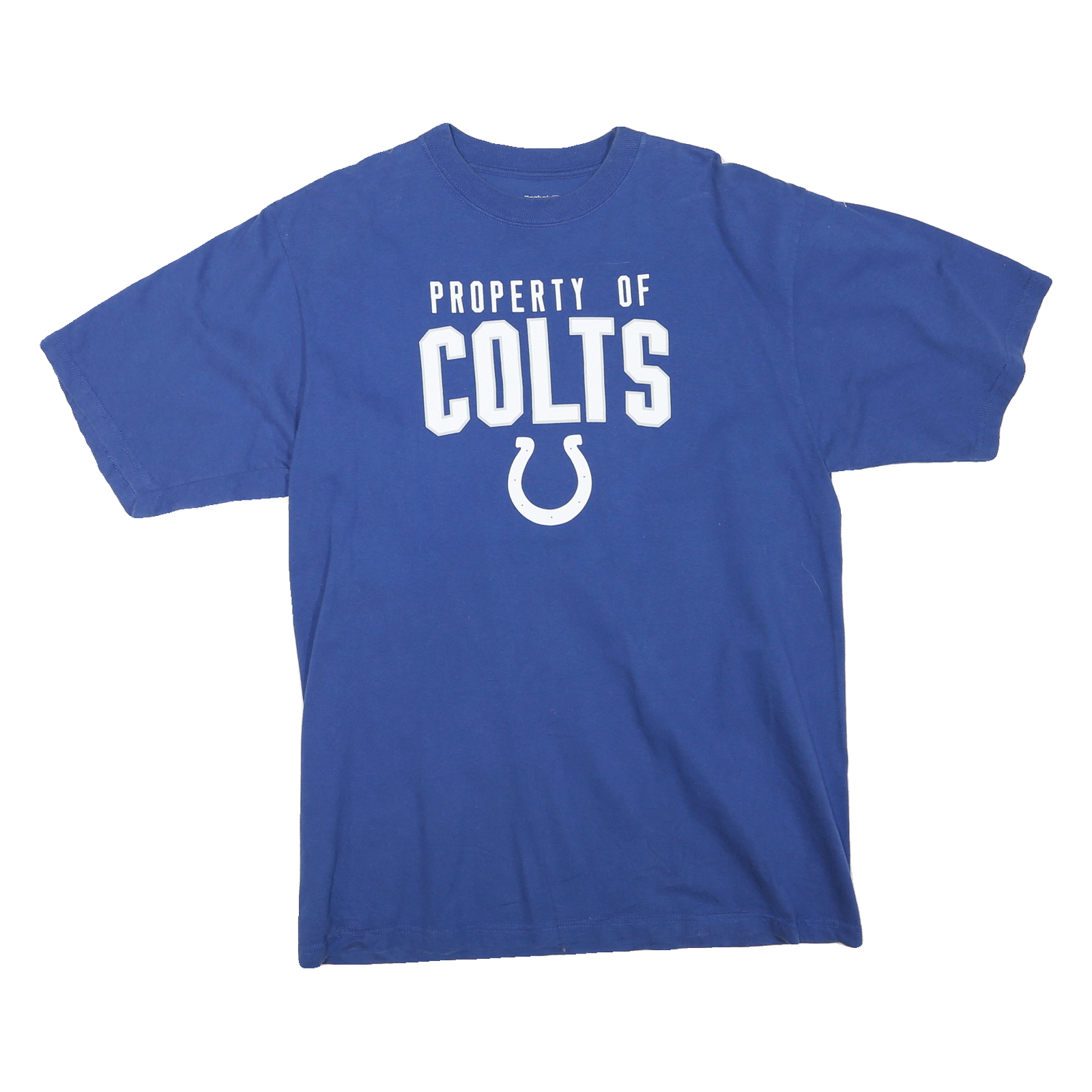 Buy REEBOK Mens Blue Property Of Colts Graphic T-Shirt M Short Sleeve Crew Neck Refurbished - $16.89 REEBOK Mens Blue Property Of Colts Graphic T-Shirt M Short Sleeve Crew Neck Refurbished - N/A refurbished available on Cerqular
