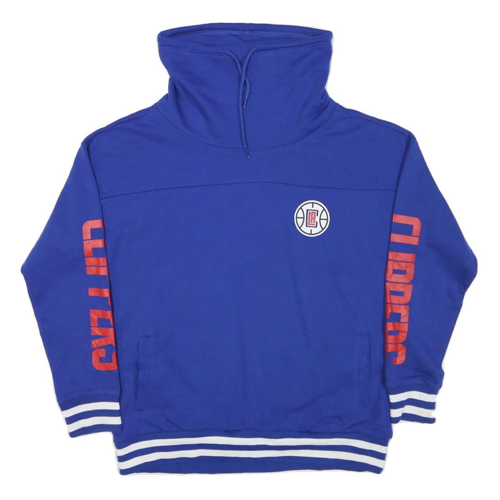 NBA Mens Blue LA Clippers Pullover Sweatshirt M Cotton Blend High Neck Refurbished - N/A refurbished available on Cerqular