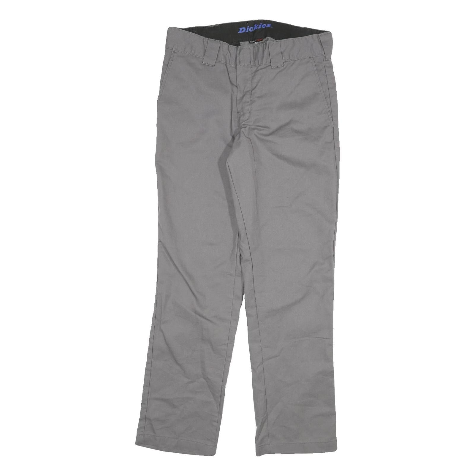 DICKIES Mens Cotton Blend Grey Regular Fit Straight Leg Trousers W30 L29 Refurbished - N/A refurbished available on Cerqular