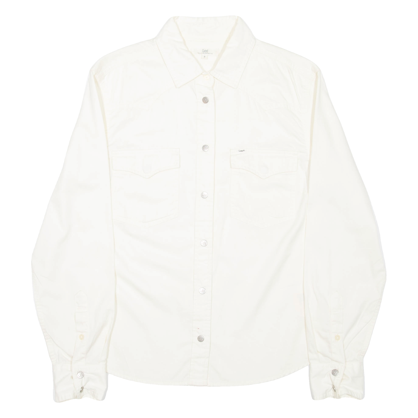 LEE Mens Plain Shirt Cream Long Sleeve M Refurbished - N/A refurbished available on Cerqular