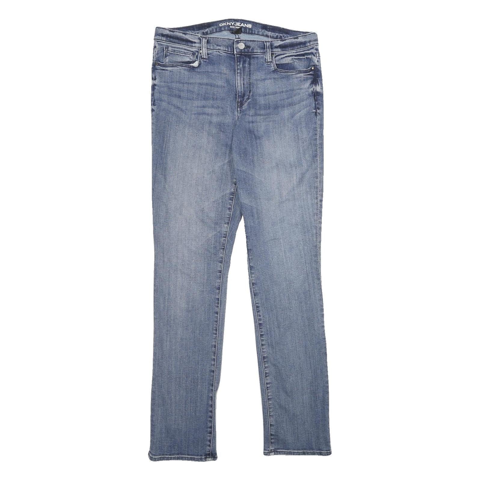 DKNY Womens Slim Blue Denim Jeans W30 L32 Cotton Blend Zip Stylish Refurbished - N/A refurbished available on Cerqular