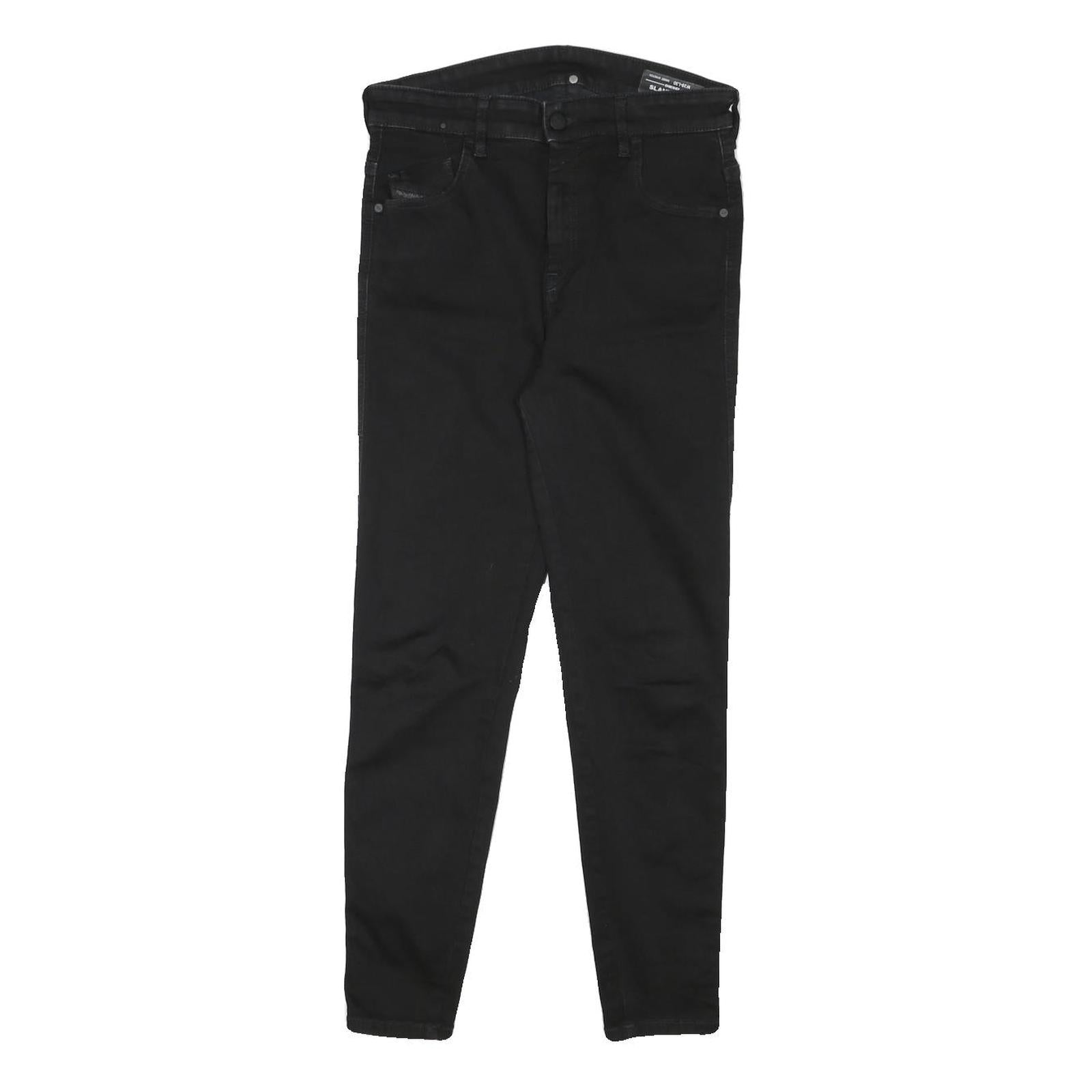 DIESEL Womens Jeans Black Slim Skinny Denim Raw W27 L25 Zip Closure Refurbished - N/A refurbished available on Cerqular