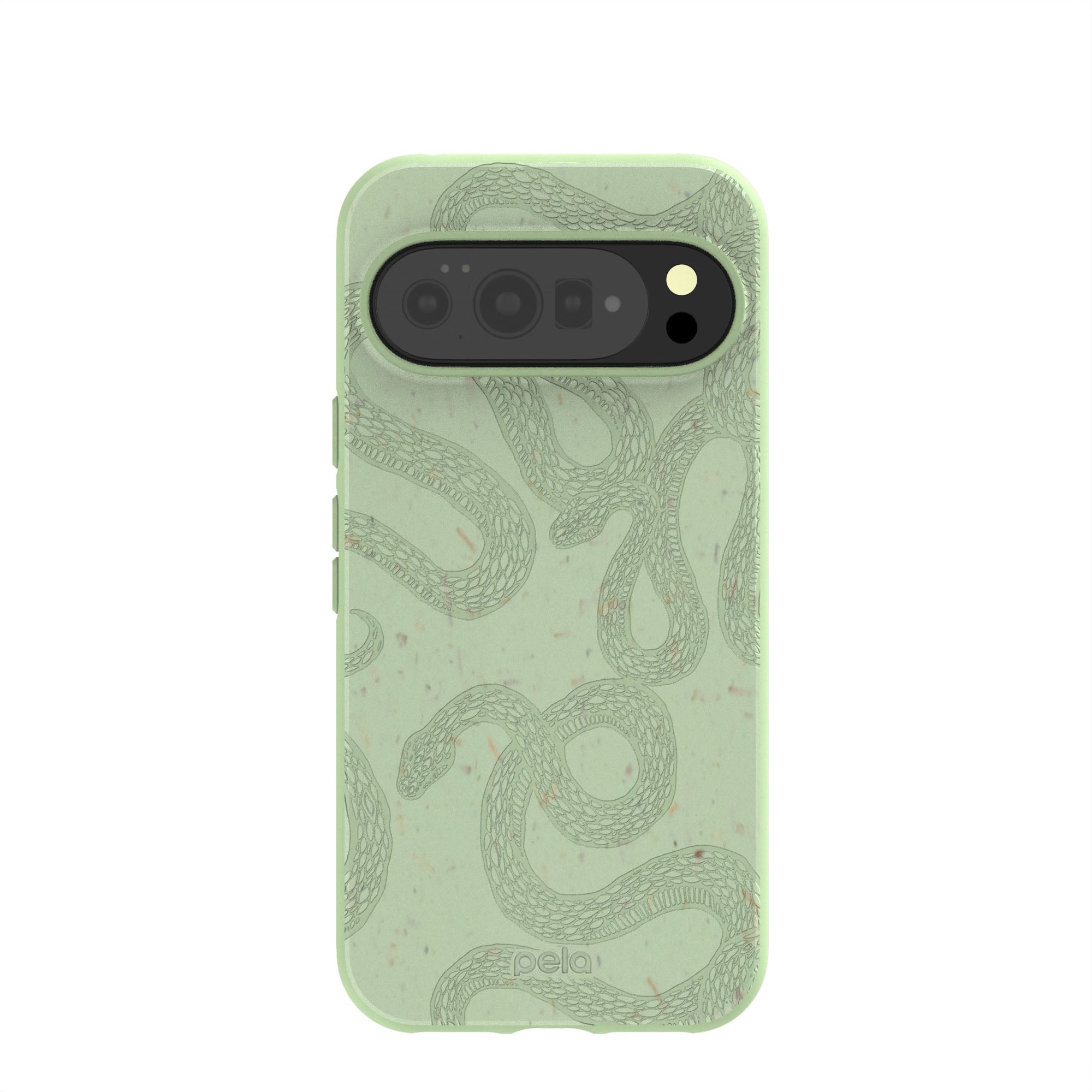 Sage Green Snaky Google Pixel 10 Pro XL Case Refurbished - Pela Case refurbished available on Cerqular