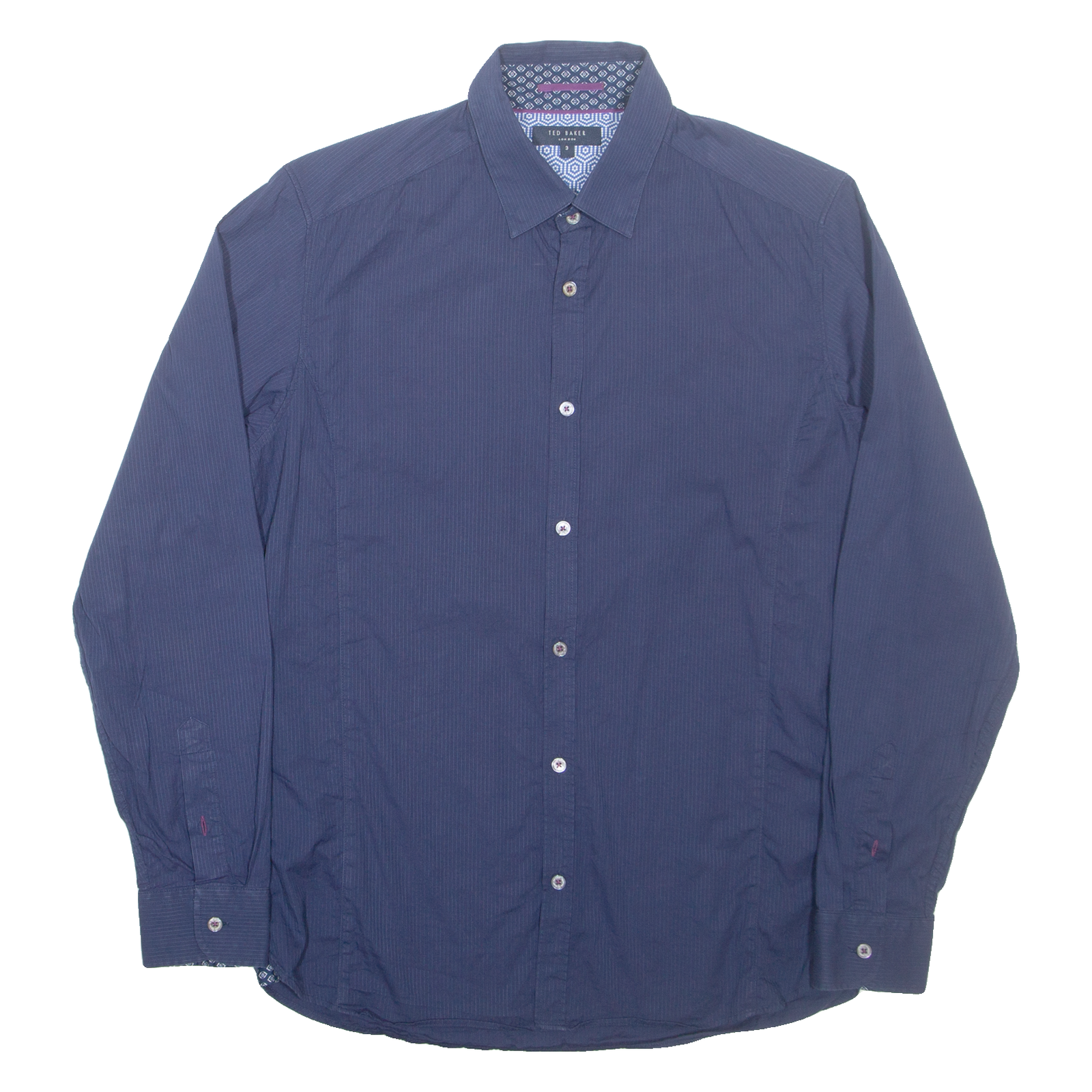 TED BAKER Mens Plain Shirt Blue Long Sleeve M Refurbished - N/A refurbished available on Cerqular