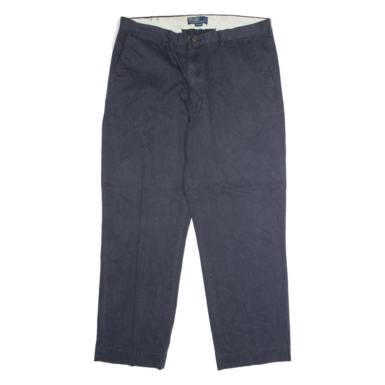 POLO RALPH LAUREN Chino Mens Twill Trousers Blue Regular Straight W38 L30 Refurbished - N/A refurbished available on Cerqular