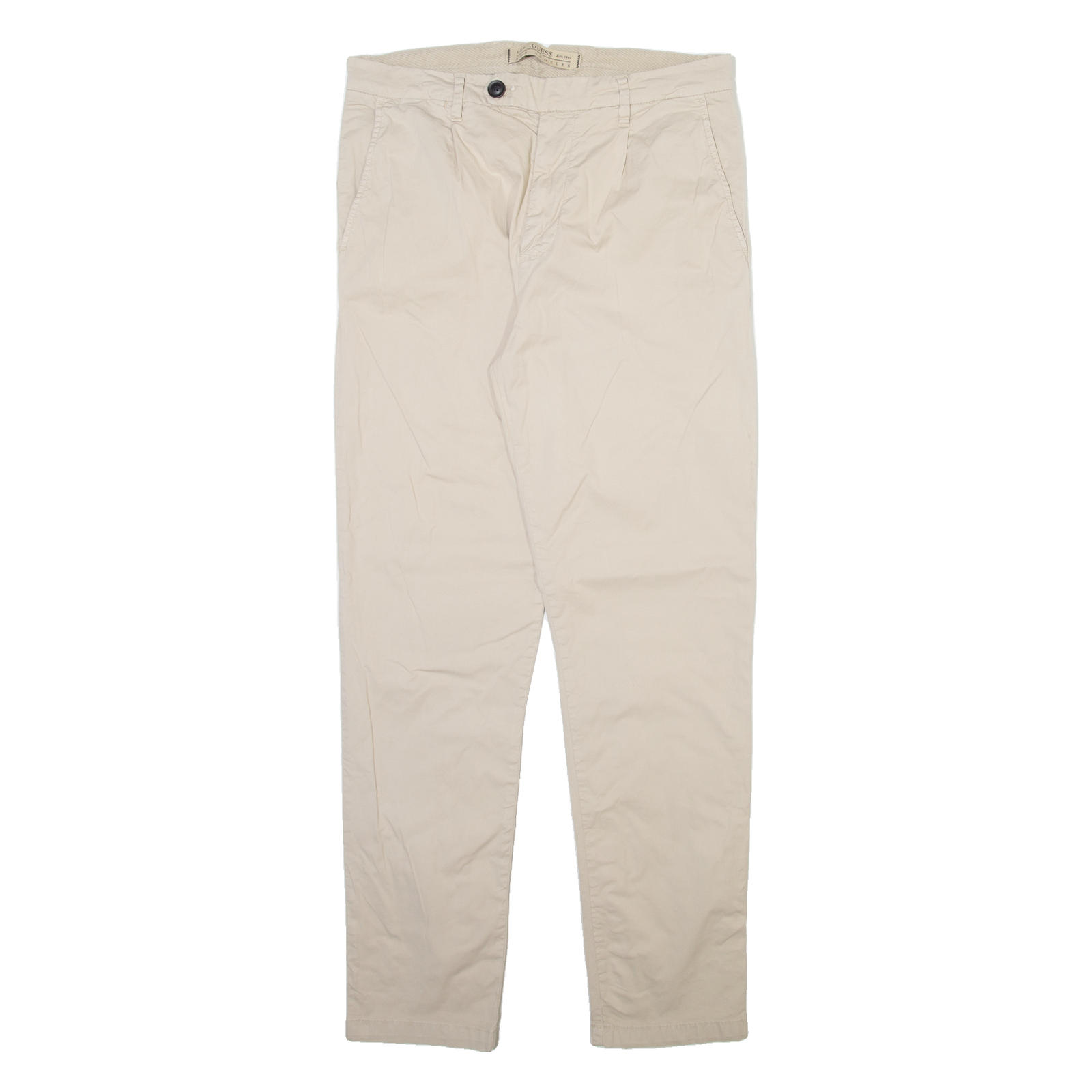 GUESS Mens Trousers Beige Slim Tapered W30 L30 Refurbished - N/A refurbished available on Cerqular