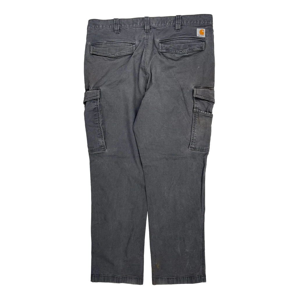 Carhartt Cargo Cargo Trousers - 38W 32L Grey Cotton Refurbished - Thrifted (note: this is a term often used to describe second- refurbished available on Cerqular
