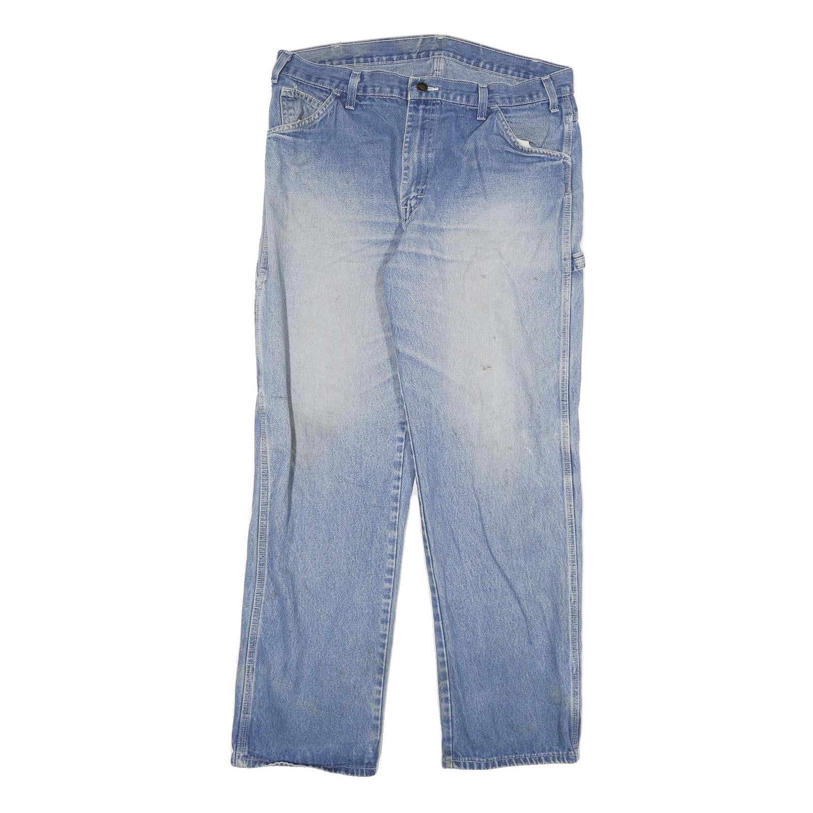 DICKIES Mens Regular Fit Carpenter Light Blue Denim Jeans W36 L32 Workwear Refurbished - N/A refurbished available on Cerqular