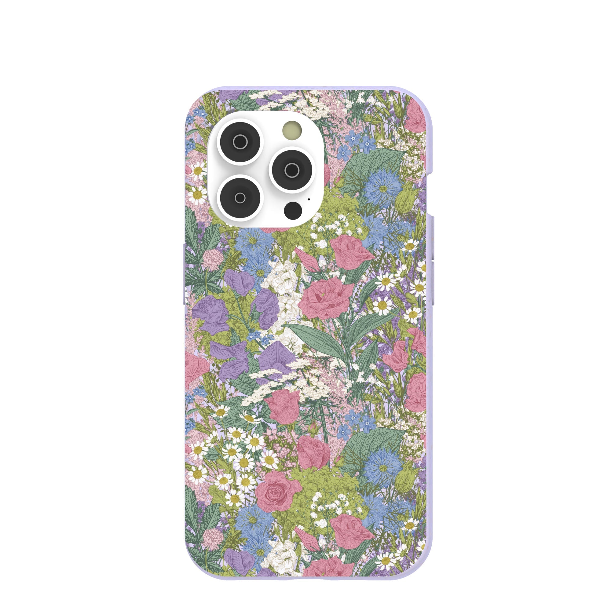 Lavender Pastel fields iPhone 14 Pro Case Refurbished - Pela Case refurbished available on Cerqular