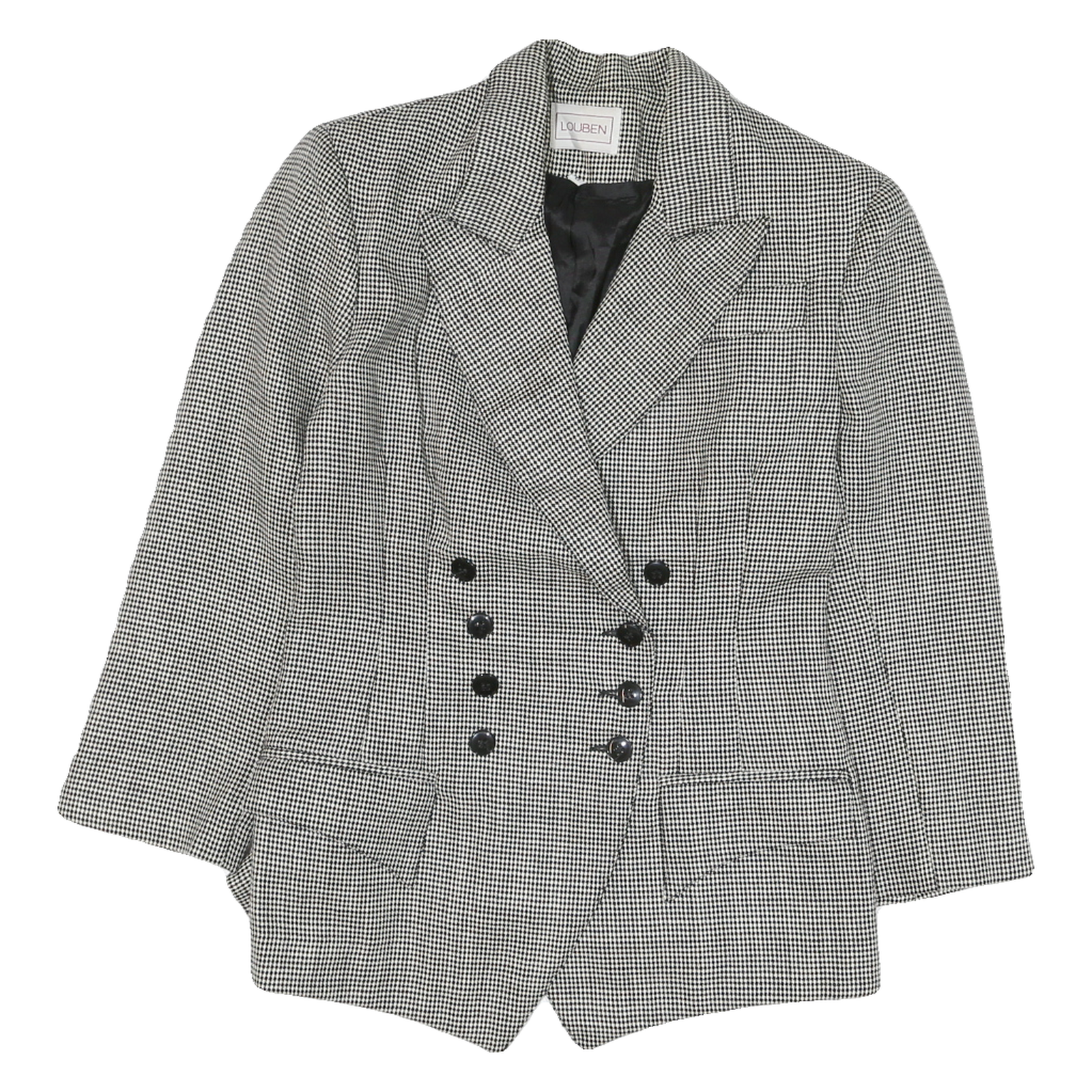 Buy LOBEN Mens Black & White Checked Tailored Jacket M Polyester Blend Double Refurbished - $42.89 LOBEN Mens Black & White Checked Tailored Jacket M Polyester Blend Double Refurbished - N/A refurbished available on Cerqular