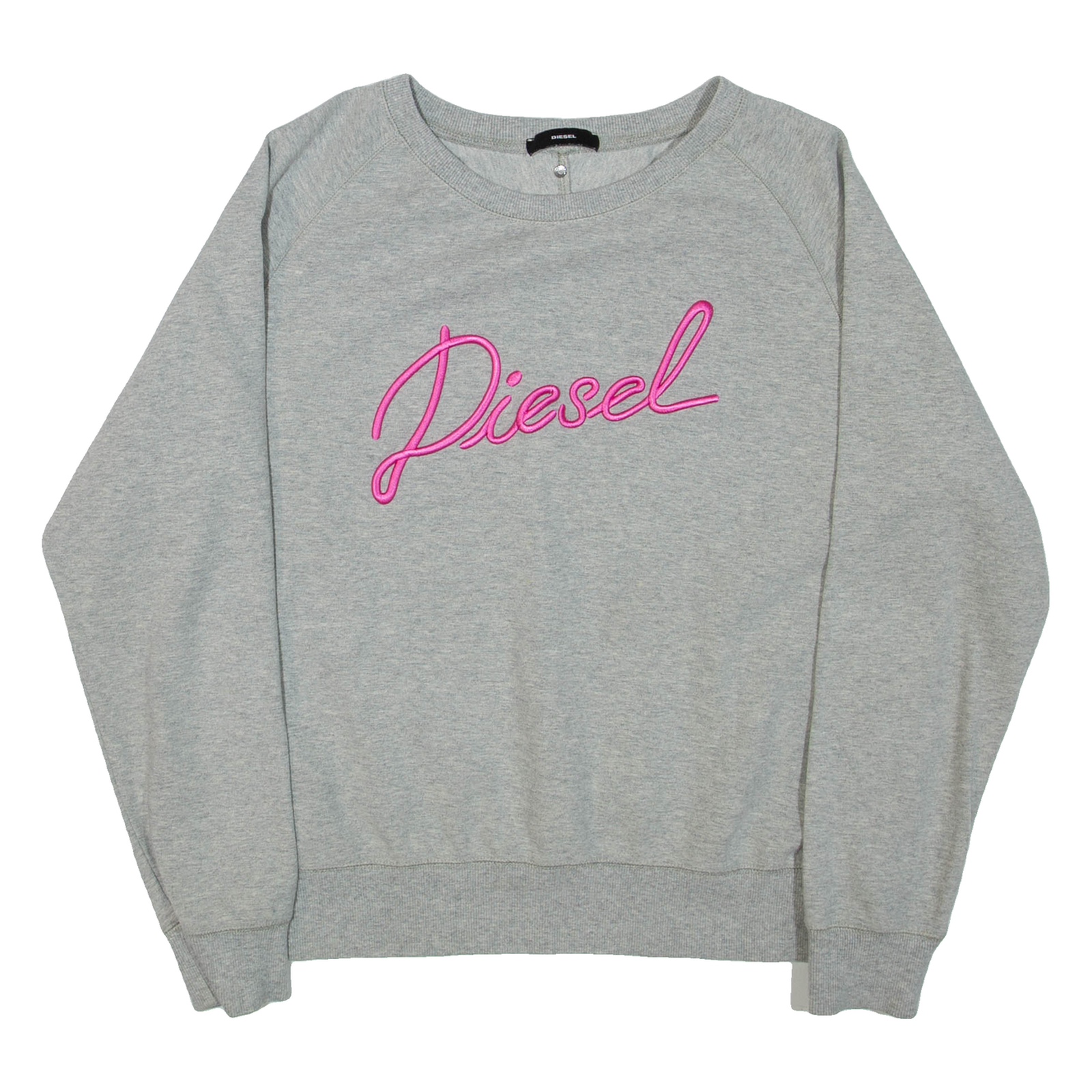 DIESEL Womens Sweatshirt Grey Crew Neck M Refurbished - N/A refurbished available on Cerqular