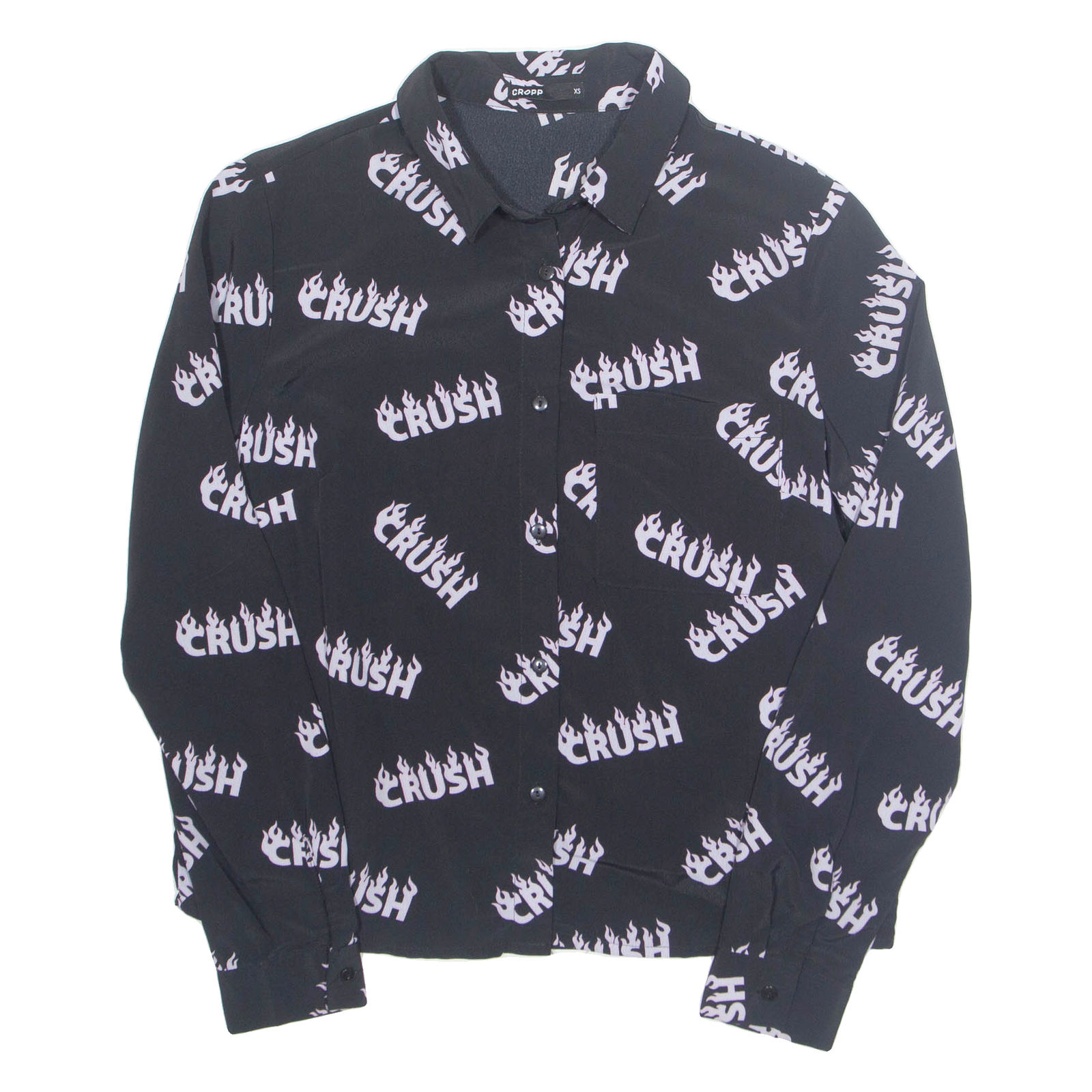 Buy CROPP Crush Womens Cropped Shirt Black Collared Long Sleeve XS Refurbished - $16.89 CROPP Crush Womens Cropped Shirt Black Collared Long Sleeve XS Refurbished - N/A refurbished available on Cerqular