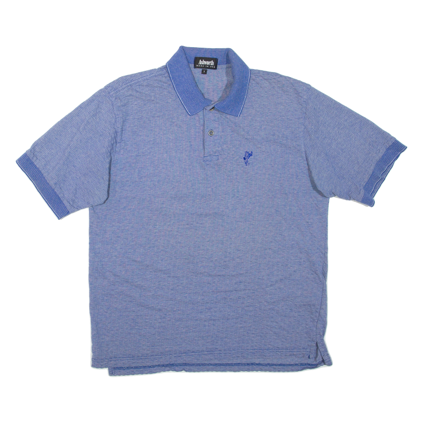 ASHWORTH Mens Polo Shirt Blue S Refurbished - N/A refurbished available on Cerqular