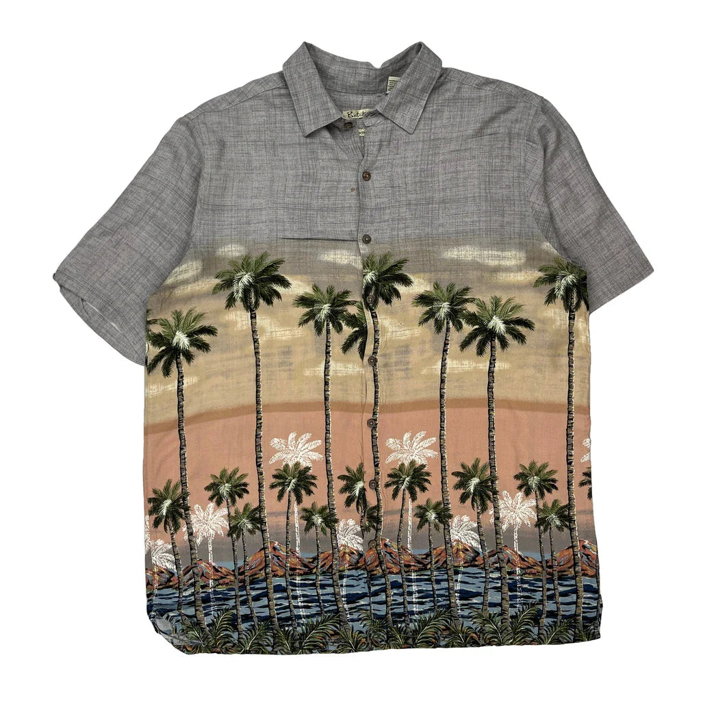 Batik Bay Graphic Hawaiian Shirt - XL Multicoloured Viscose Refurbished - Thrifted (note: this is a term often used to describe second- refurbished available on Cerqular
