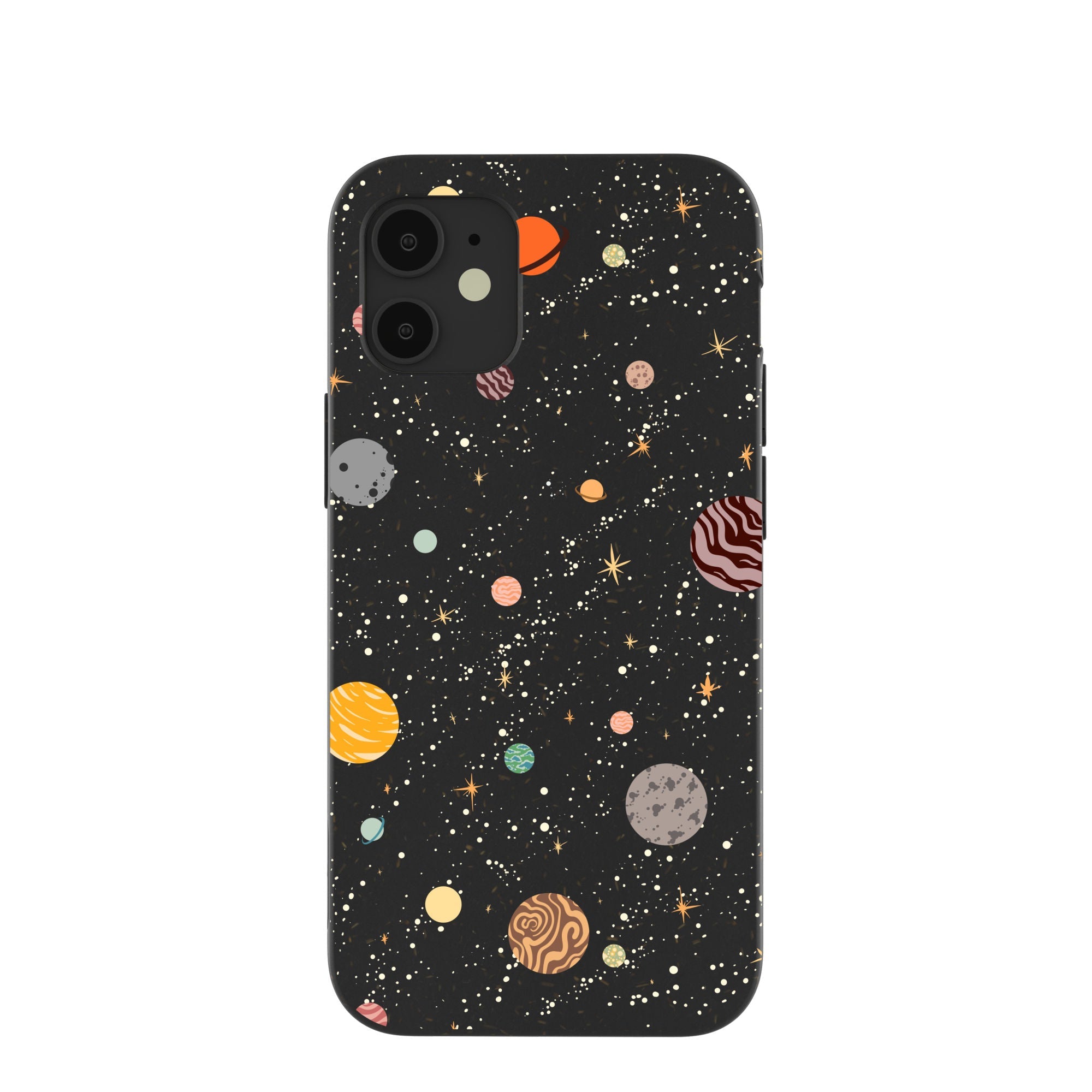 Black Galactic Glow iPhone 12 Mini Case Refurbished - Pela Case refurbished available on Cerqular