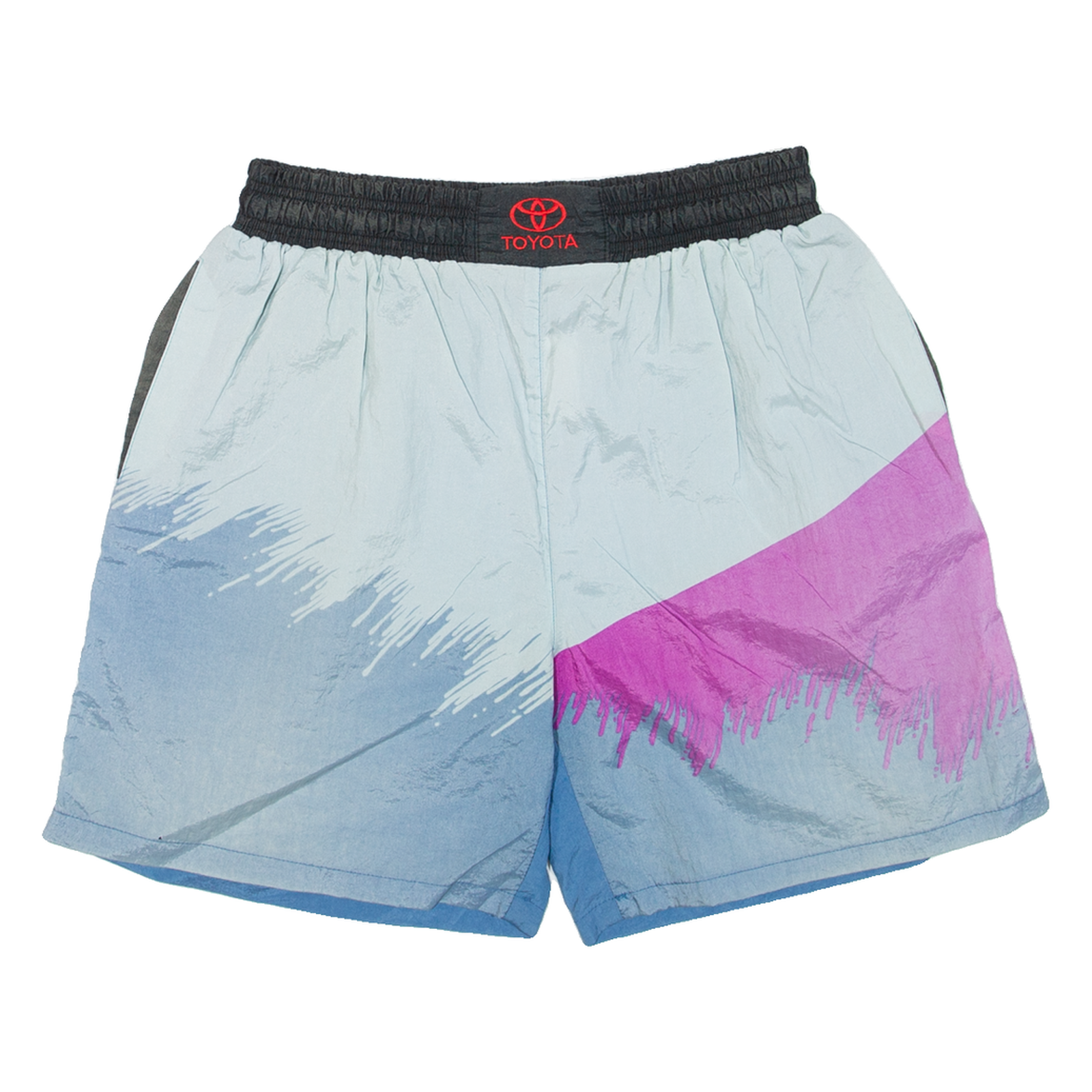 TOYOTA Mens Sports Shorts Blue Relaxed M W28 Refurbished - N/A refurbished available on Cerqular