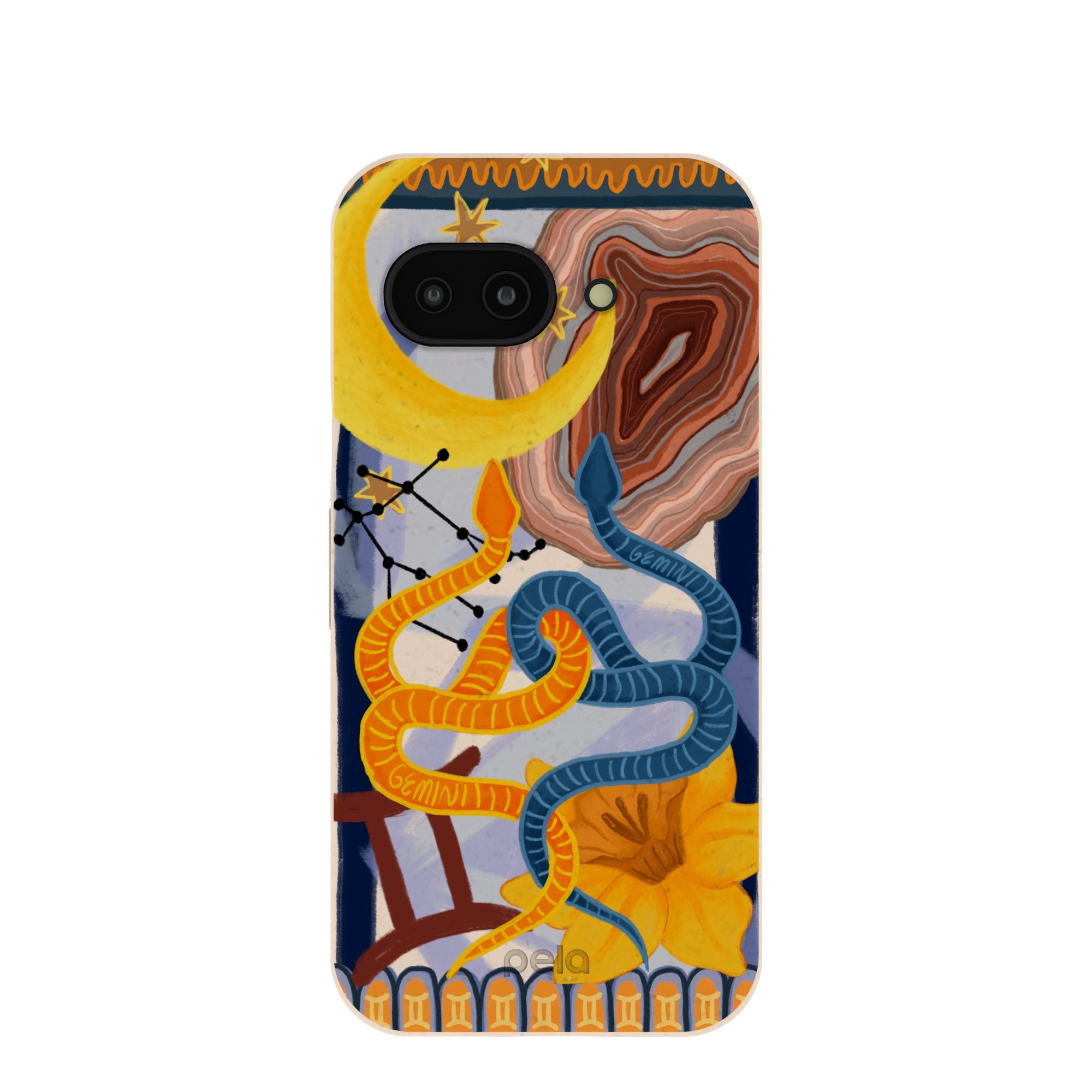 Seashell Gemini Twin Google Pixel 9a Case Refurbished - Pela Case refurbished available on Cerqular