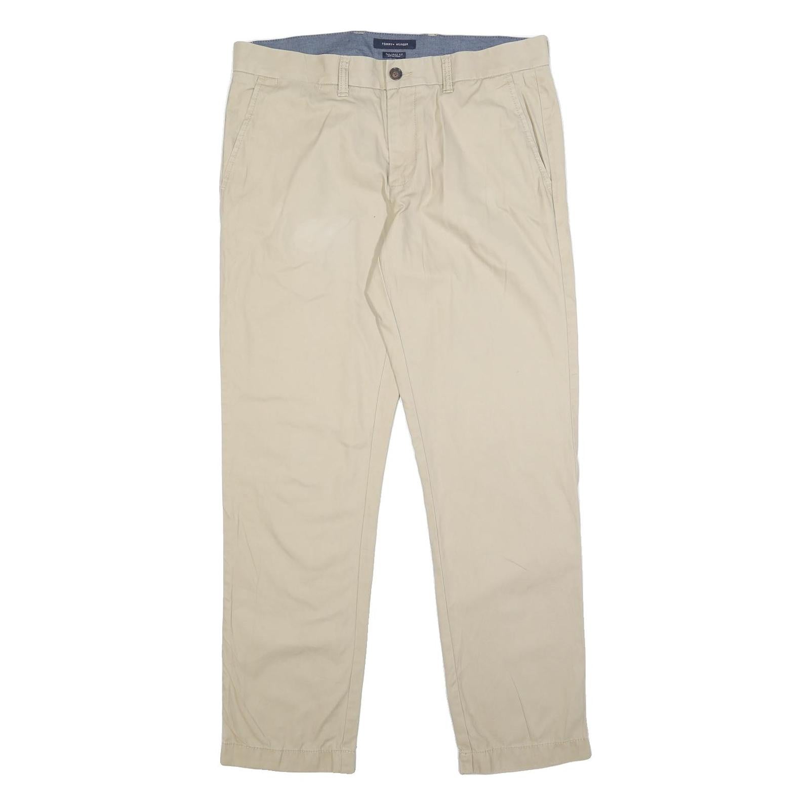 Buy TOMMY HILFIGER Mens Cotton Beige Slim Straight Trousers W34 L32 Zip Closure Refurbished - $41.59 TOMMY HILFIGER Mens Cotton Beige Slim Straight Trousers W34 L32 Zip Closure Refurbished - N/A refurbished available on Cerqular