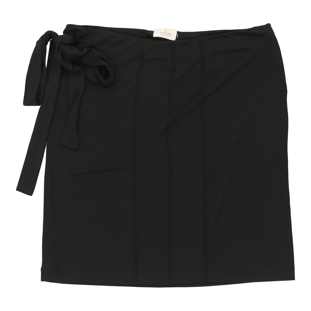 Trussardi Mini Skirt - 36W UK 16 Black Cotton | Size: UK 16 Refurbished - N/A (Preloved Designer is not a specific brand, it refurbished available on Cerqular