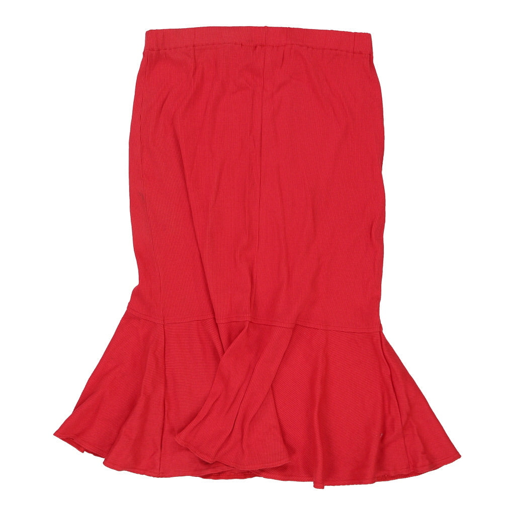 Rock In Rio Skirt - Medium Red Cotton Blend Refurbished - Thrifted (note: this is a term often used to describe second- refurbished available on Cerqular
