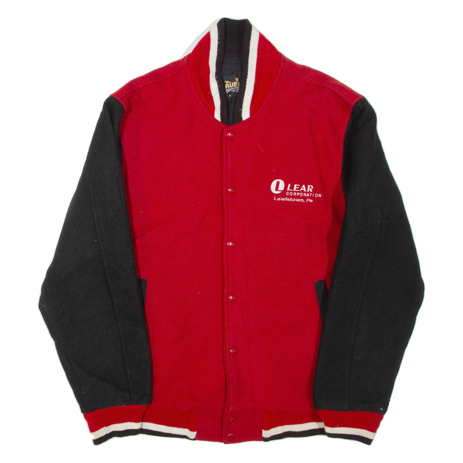 Mens Bomber Jacket Red Wool Colourblock L Refurbished - N/A refurbished available on Cerqular