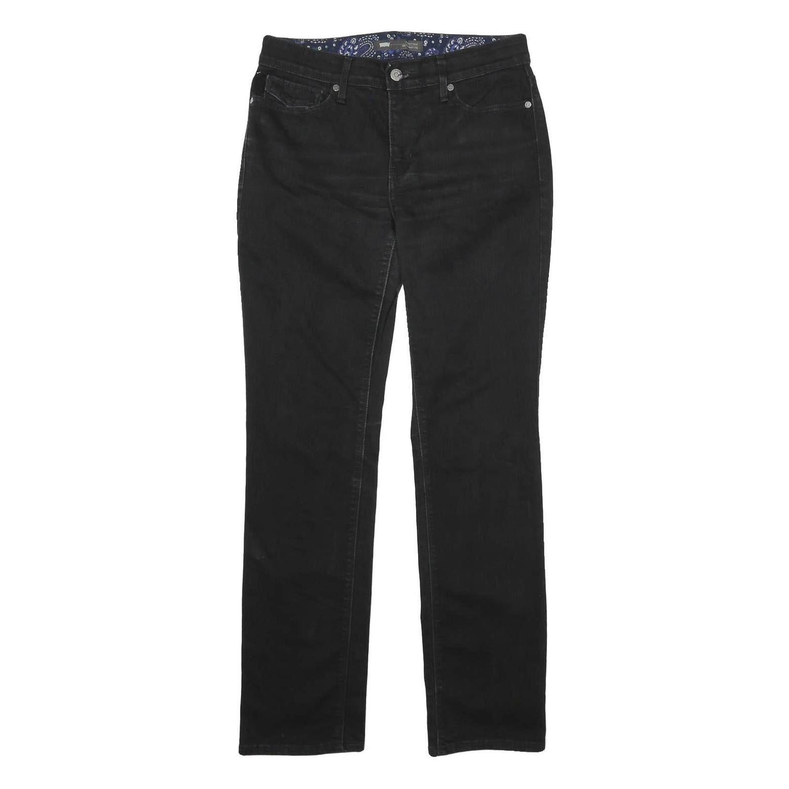 LEVI'S 525 Perfect Waist Womens Jeans Black Regular Straight Denim W29 L32 Refurbished - N/A refurbished available on Cerqular