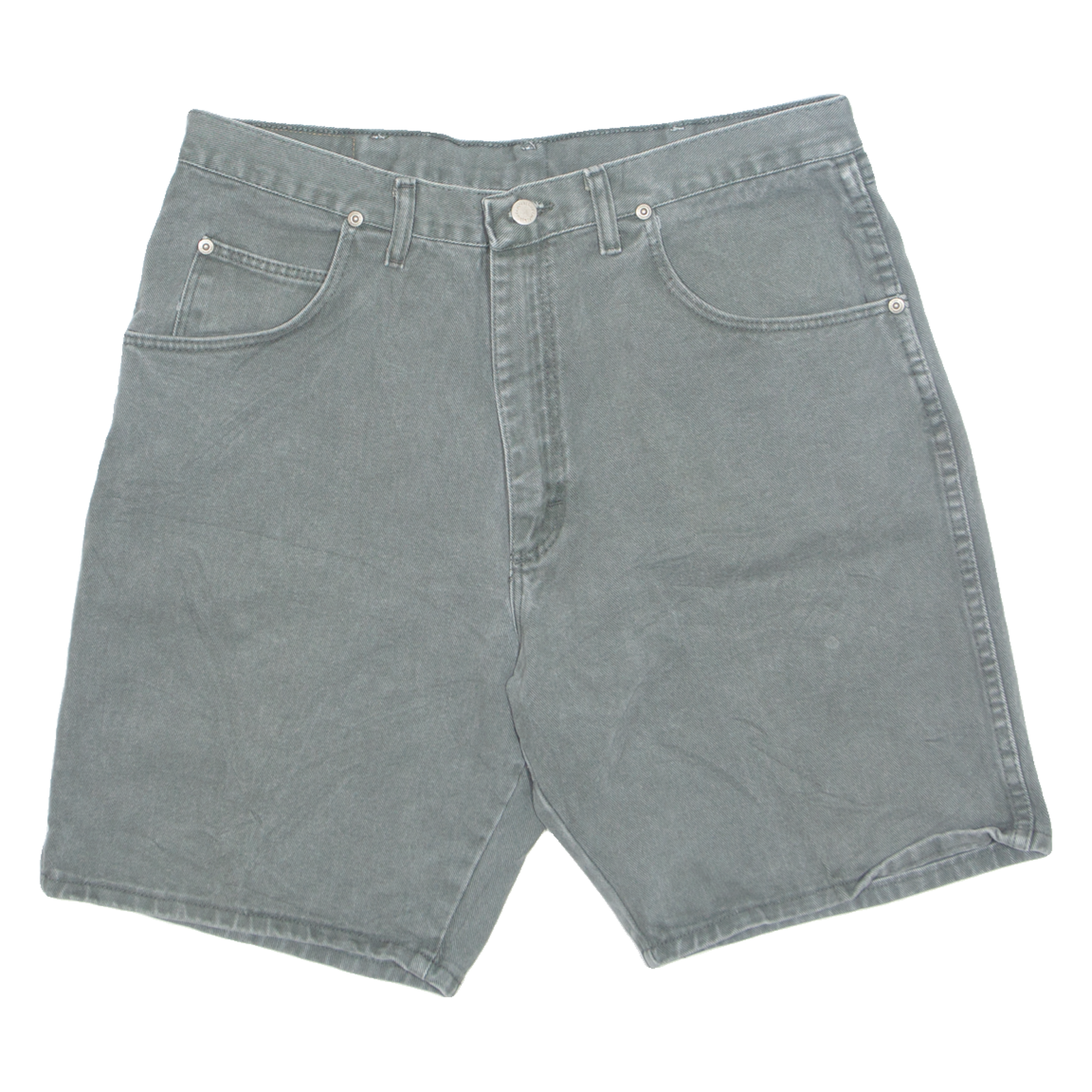 WRANGLER Mens Denim Shorts Grey L W36 Refurbished - N/A refurbished available on Cerqular