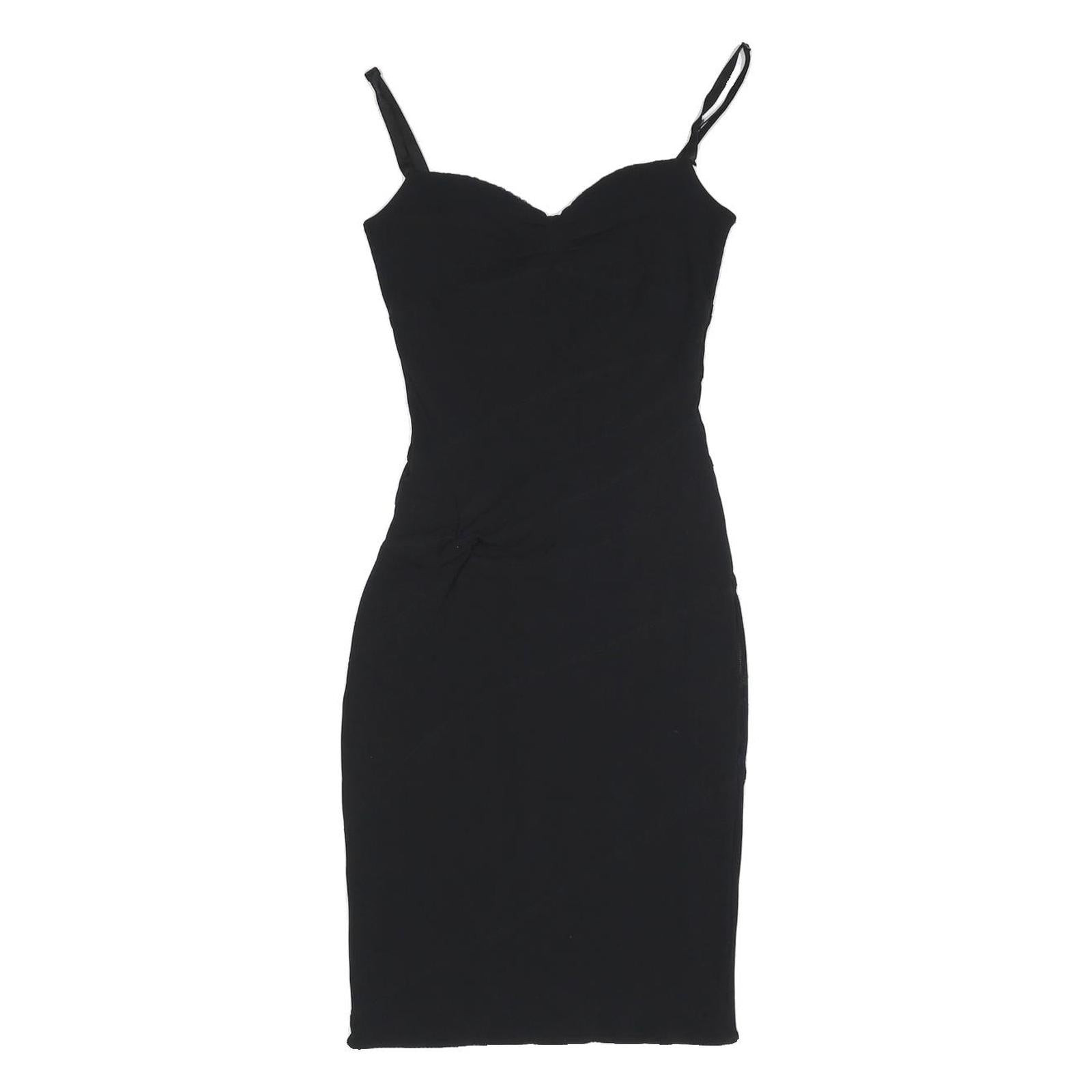 KAREN MILLEN Womens Black Bodycon Jersey Mini Dress UK 8 Polyester Blend Refurbished - N/A refurbished available on Cerqular