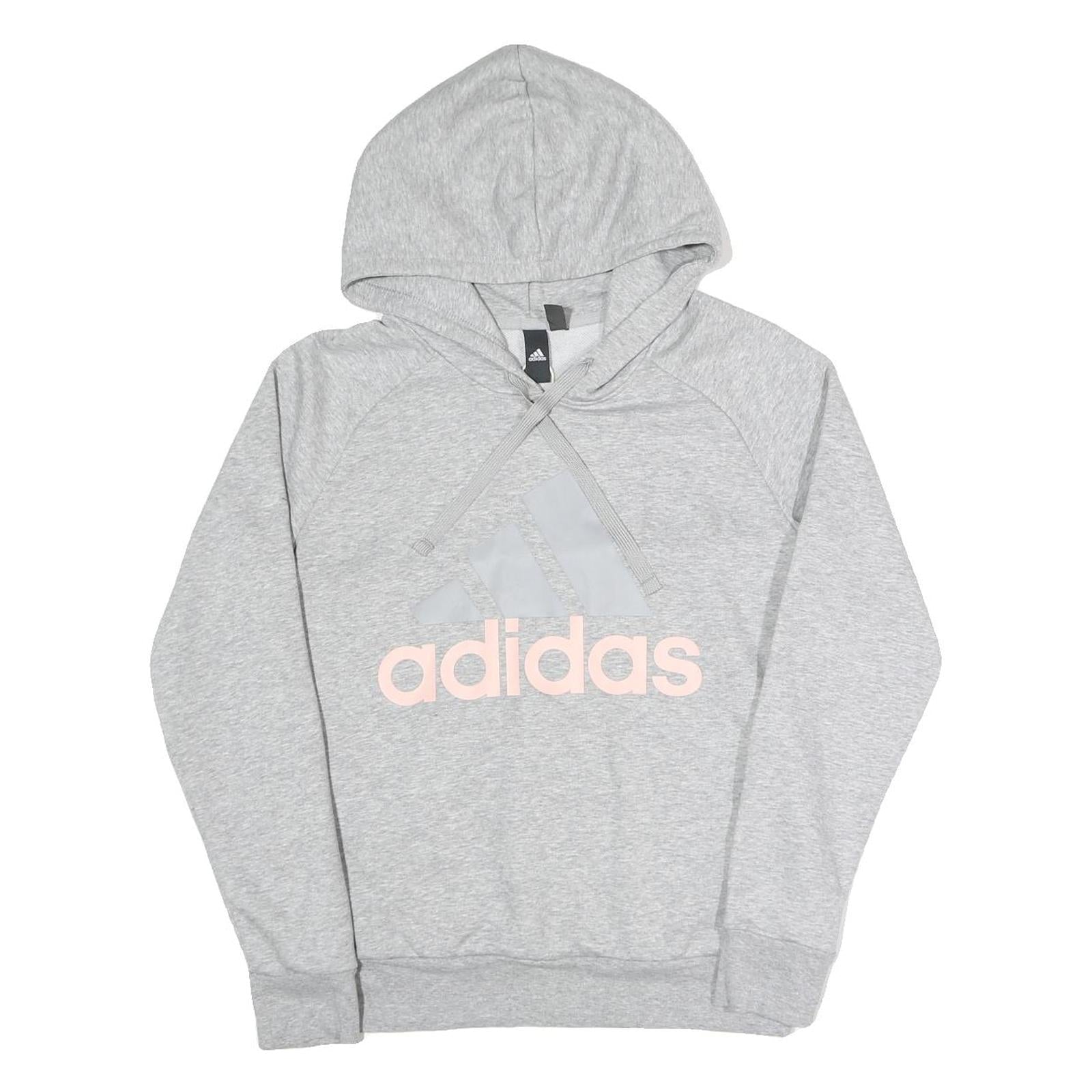 ADIDAS Womens Grey Hoodie M Cotton Blend Pullover Casual Sweatshirt Refurbished - N/A refurbished available on Cerqular