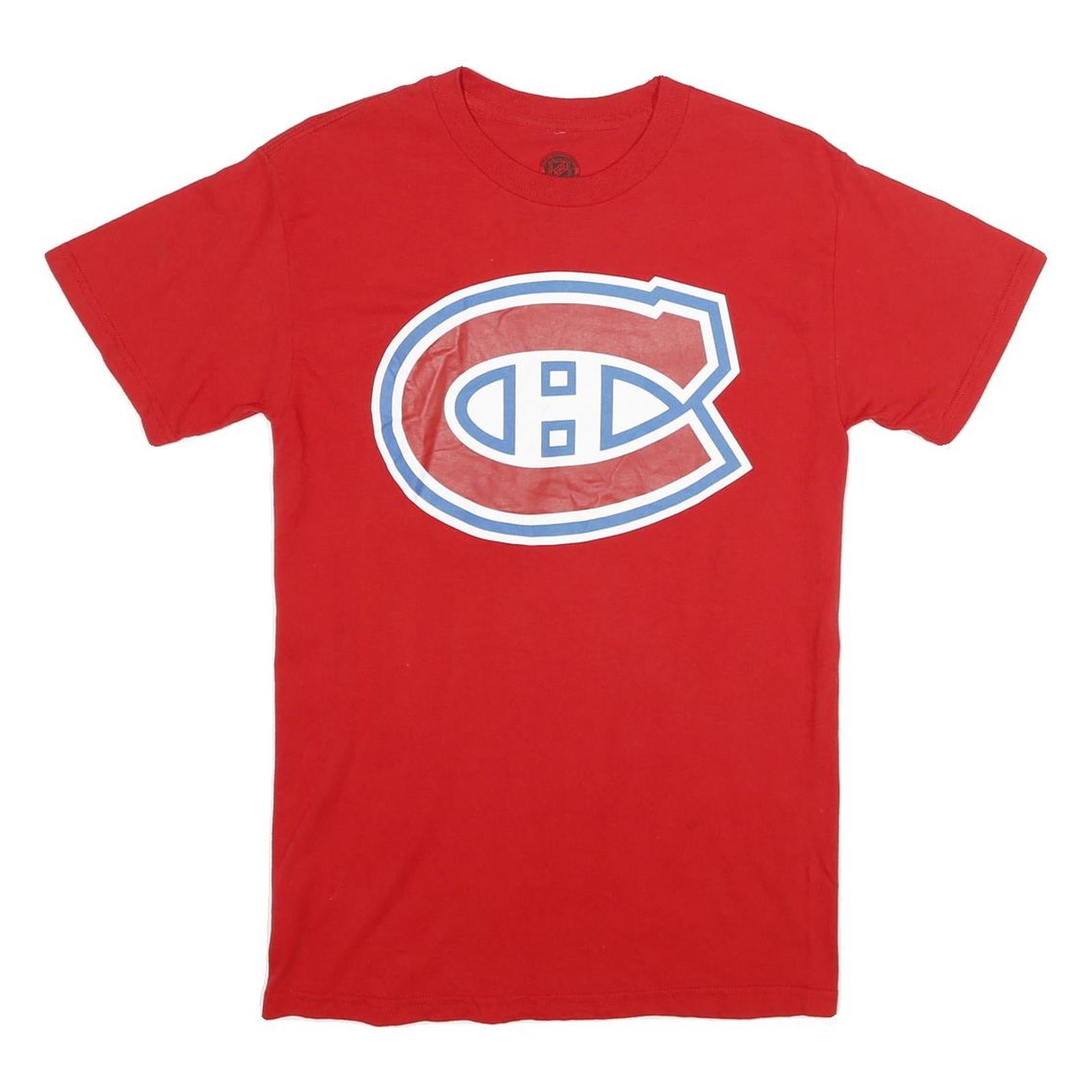 NHL Mens Red Montreal Canadiens T-Shirt S Short Sleeve Crew Neck Cotton Refurbished - N/A refurbished available on Cerqular