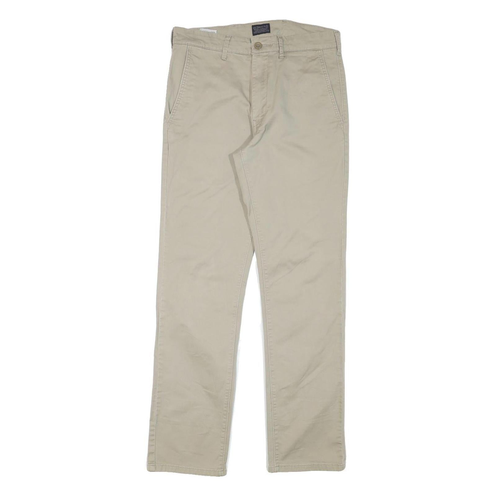 LEVI'S Mens Cotton Blend Beige Slim Straight Trousers W30 L30 Classic Closure Refurbished - N/A refurbished available on Cerqular