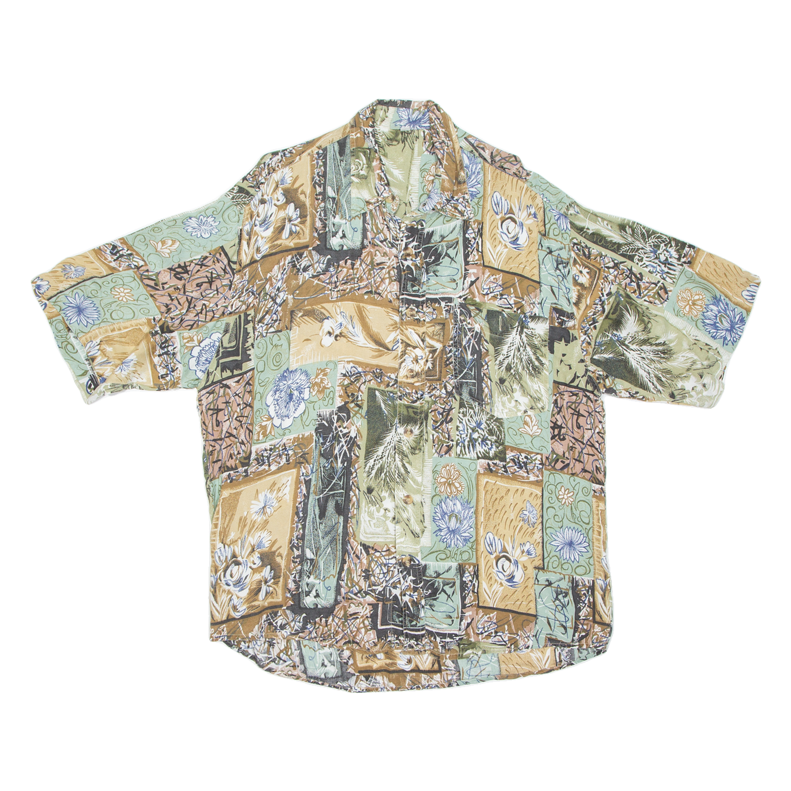 Mens Shirt Brown Crazy Pattern L Refurbished - N/A refurbished available on Cerqular