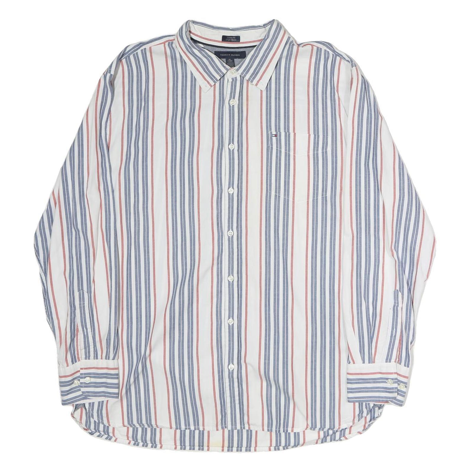 Buy TOMMY HILFIGER Mens Blue & Red Stripe Shirt 2XL Cotton Casual Long Sleeve Refurbished - $29.89 TOMMY HILFIGER Mens Blue & Red Stripe Shirt 2XL Cotton Casual Long Sleeve Refurbished - N/A refurbished available on Cerqular
