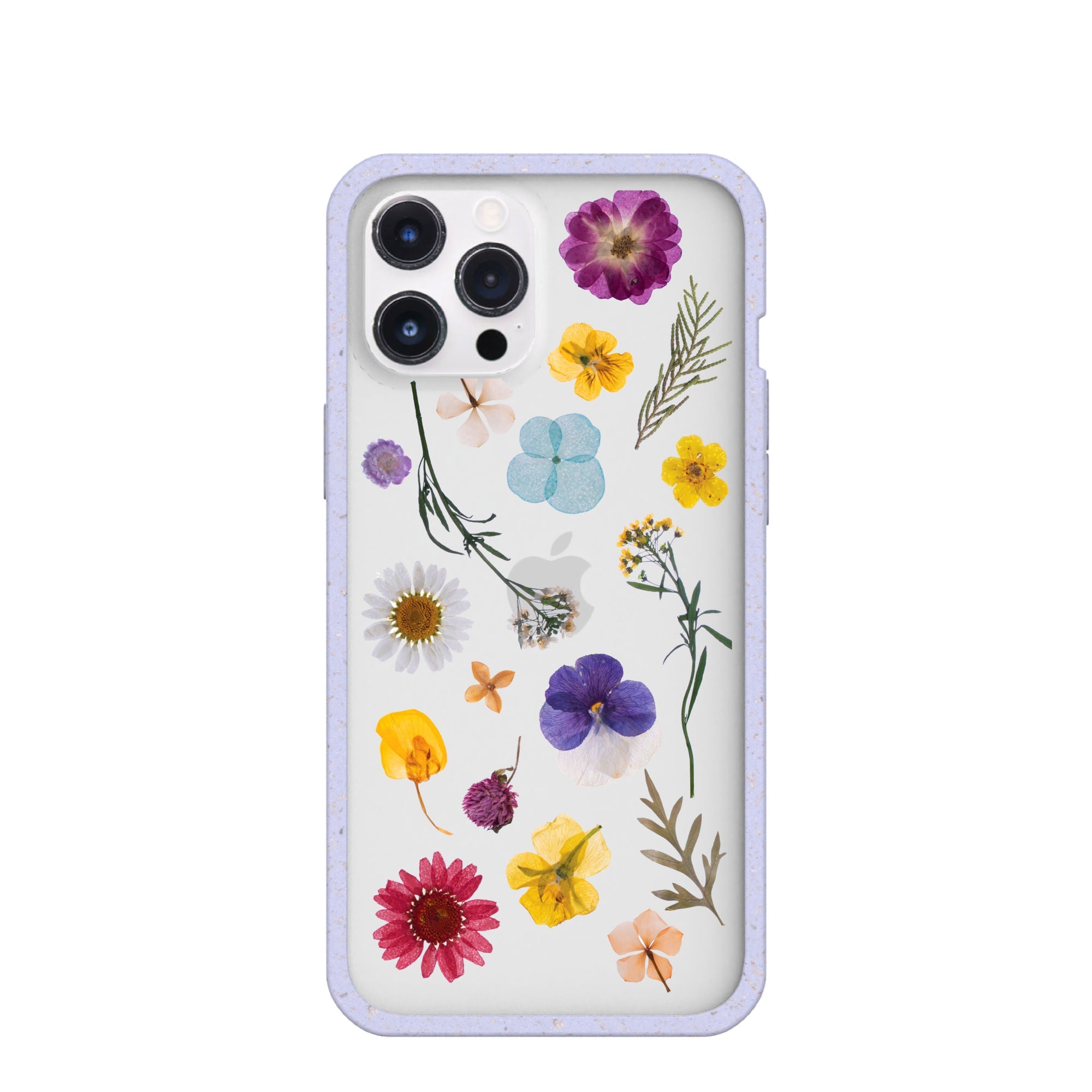 Clear Springtime iPhone 12 Pro Max Case With Lavender Ridge Refurbished - Pela Case refurbished available on Cerqular