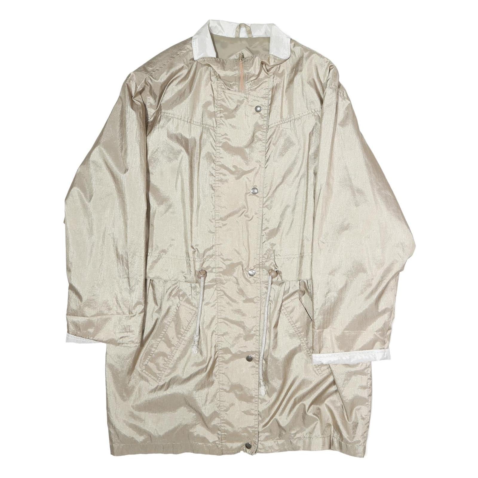GEORGIA FORDI Womens Beige Jacket L Polyester Zip Plain Practical Lightweight Refurbished - N/A refurbished available on Cerqular