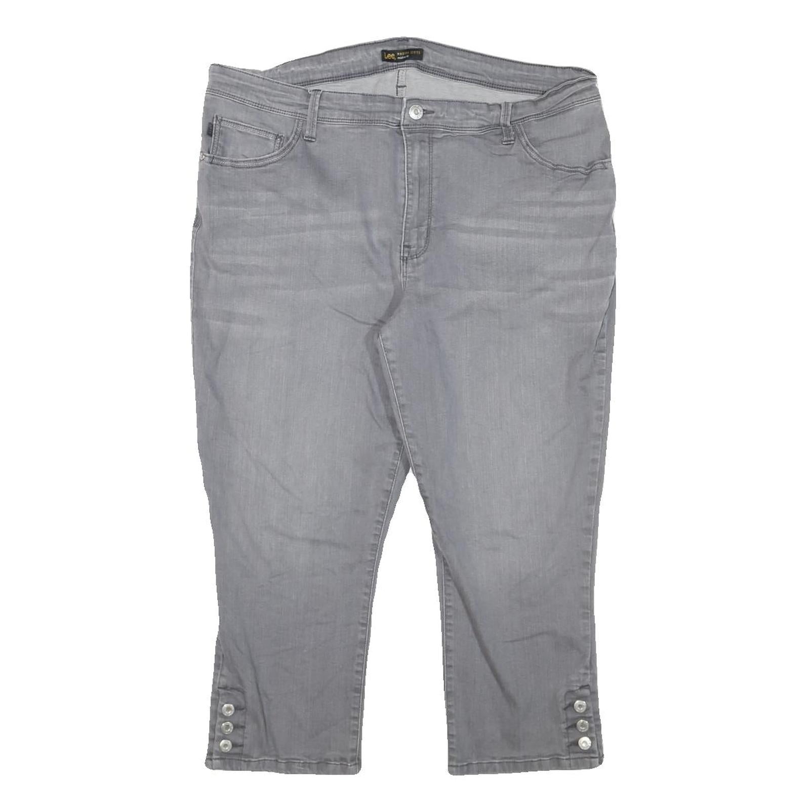 LEE Womens Slim Blue Cotton Blend Denim Jeans W34 L29 Button Detail Refurbished - N/A refurbished available on Cerqular