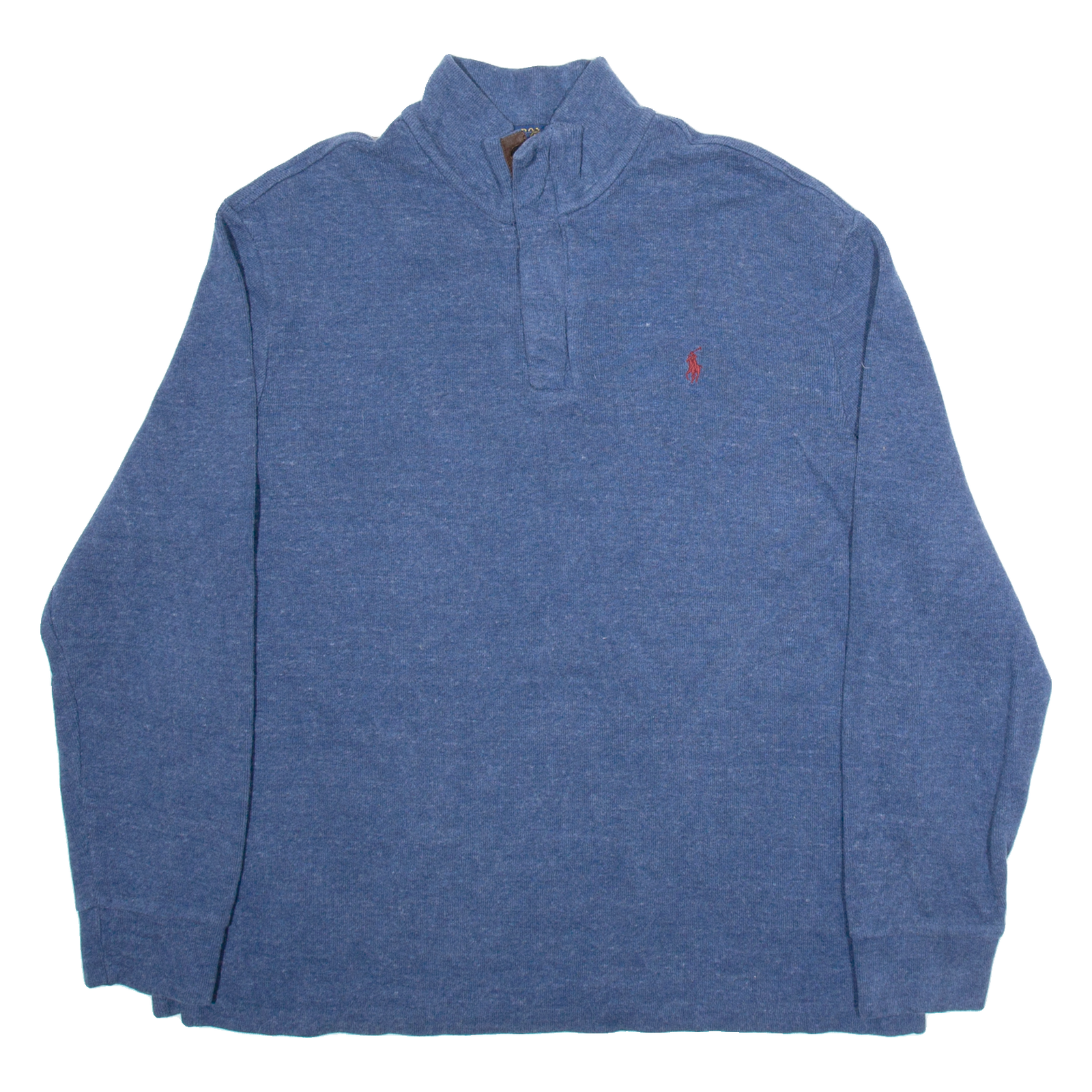POLO RALPH LAUREN Mens Jumper Blue 1/4 Zip Tight Knit XL Refurbished - N/A refurbished available on Cerqular
