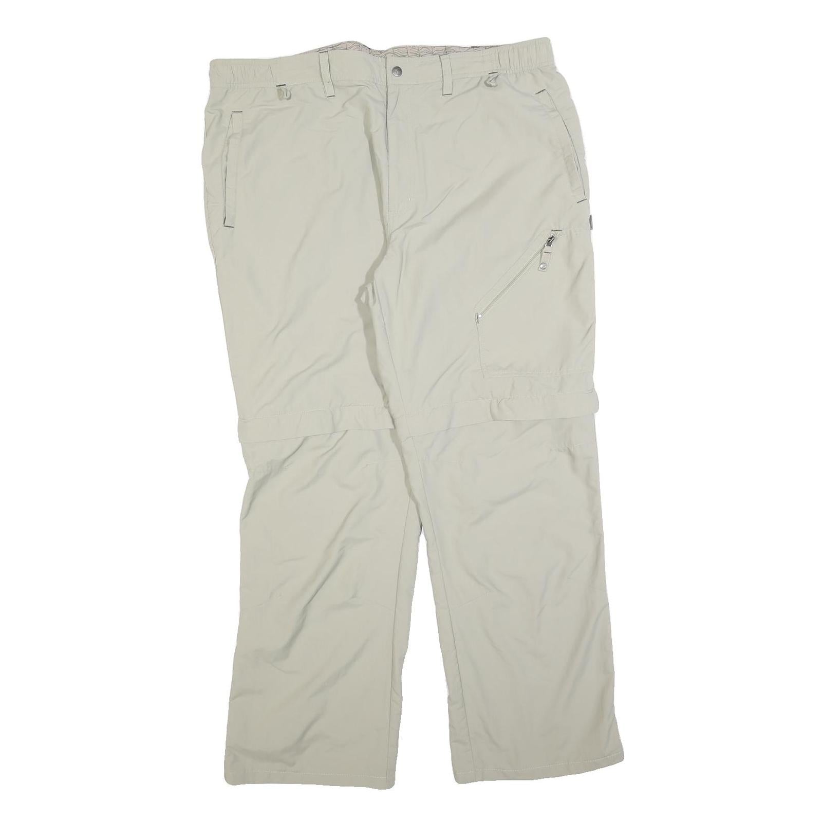SWITCHER Mens Beige Regular Fit Straight Leg Trousers W40 L30 Casual Outdoor Zip Refurbished - N/A refurbished available on Cerqular