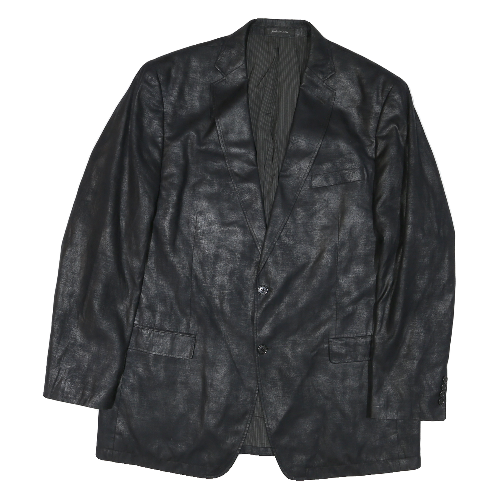 Mens Black Polyester Blend Classic Jacket XL Button Plain Formal Outerwear Refurbished - N/A refurbished available on Cerqular