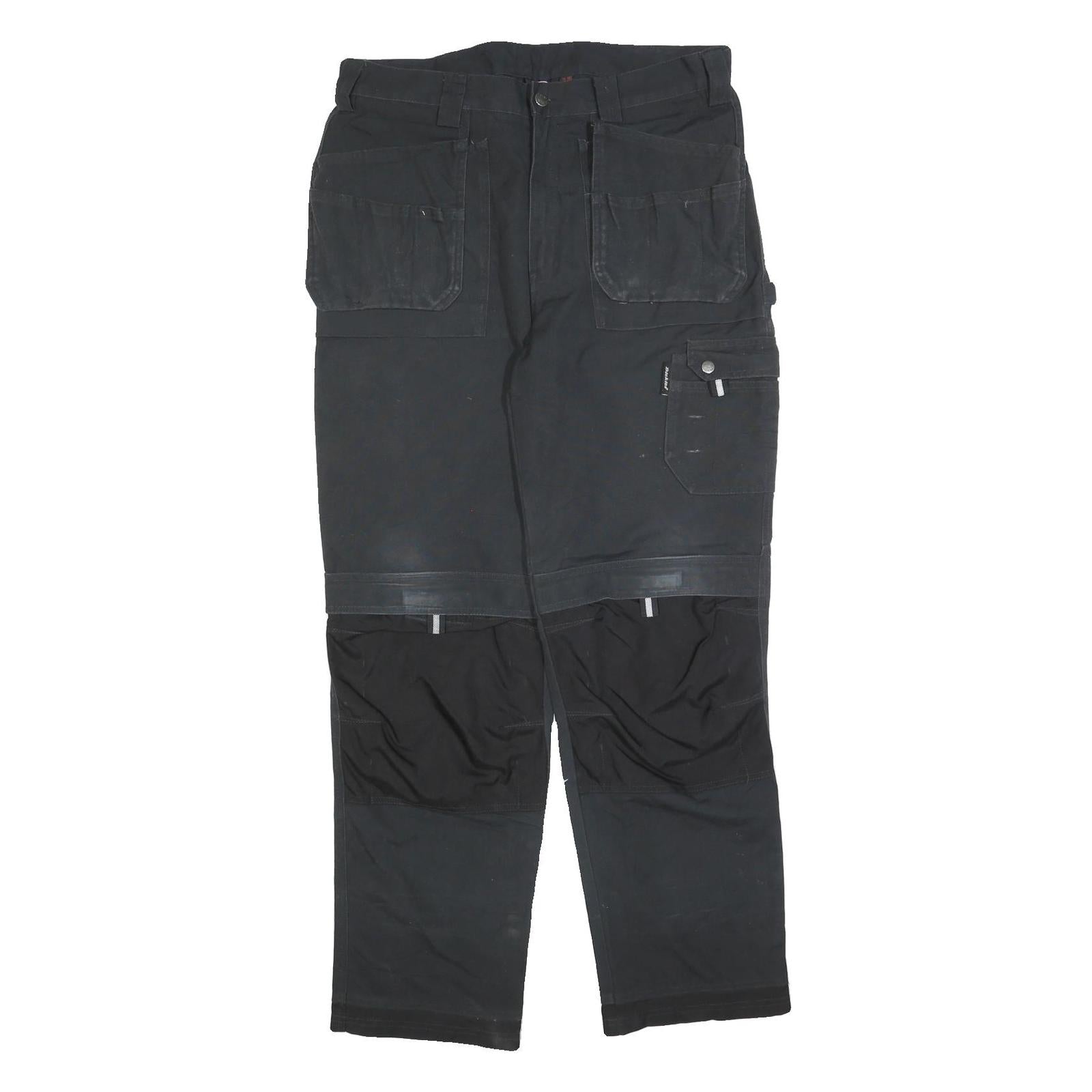DICKIES Mens Black Cotton Blend Relaxed Straight Trousers W36 L32 Workwear Refurbished - N/A refurbished available on Cerqular