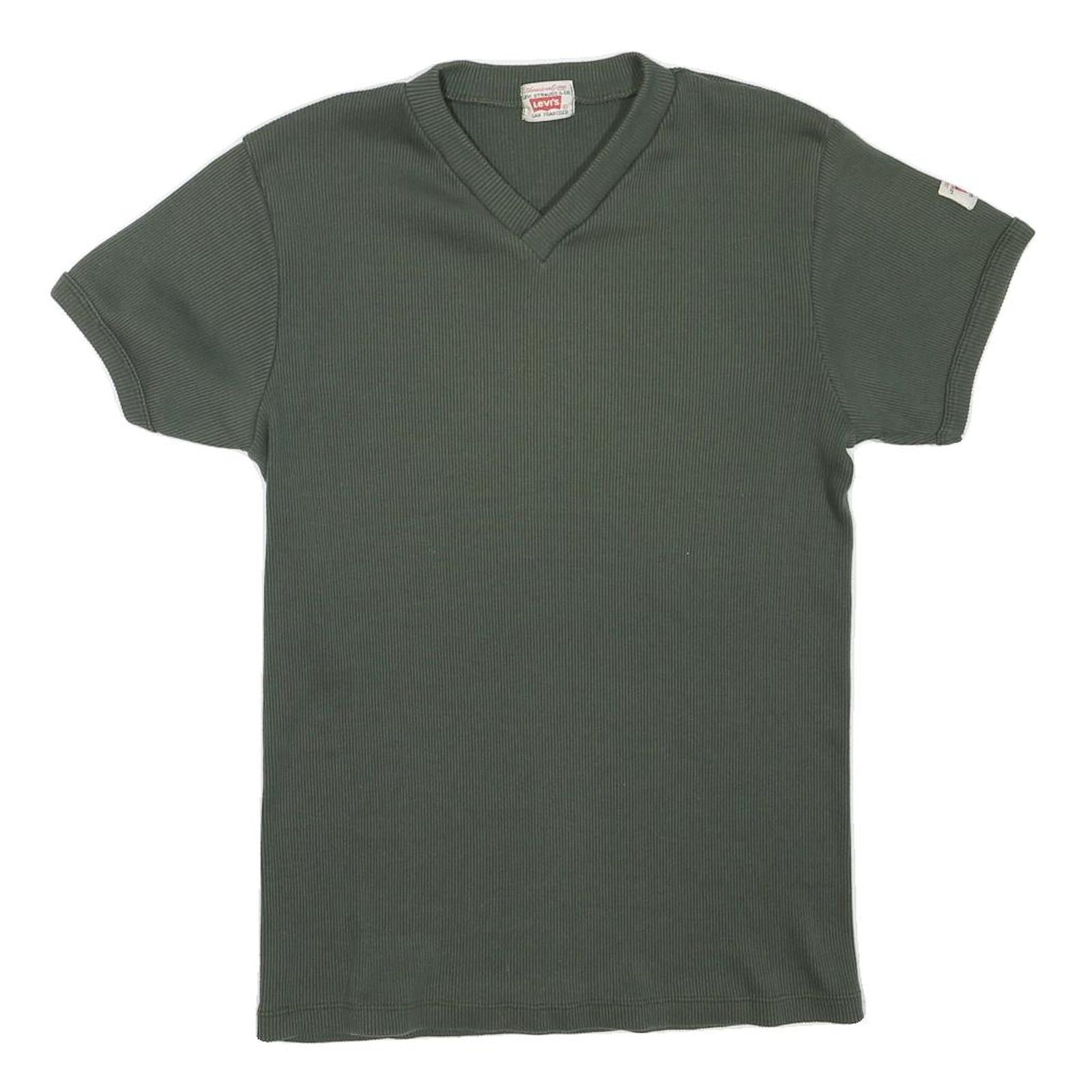 LEVI'S Womens Green S Short Sleeve V-Neck Cotton Blend T-Shirt Casual Refurbished - N/A refurbished available on Cerqular