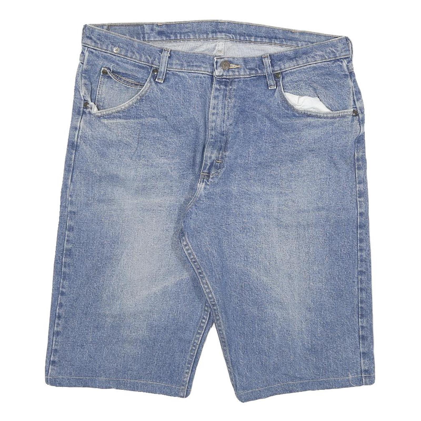 WRANGLER Mens Blue Denim Casual Shorts 2XL W36 Classic Fit Cotton Blend Refurbished - N/A refurbished available on Cerqular