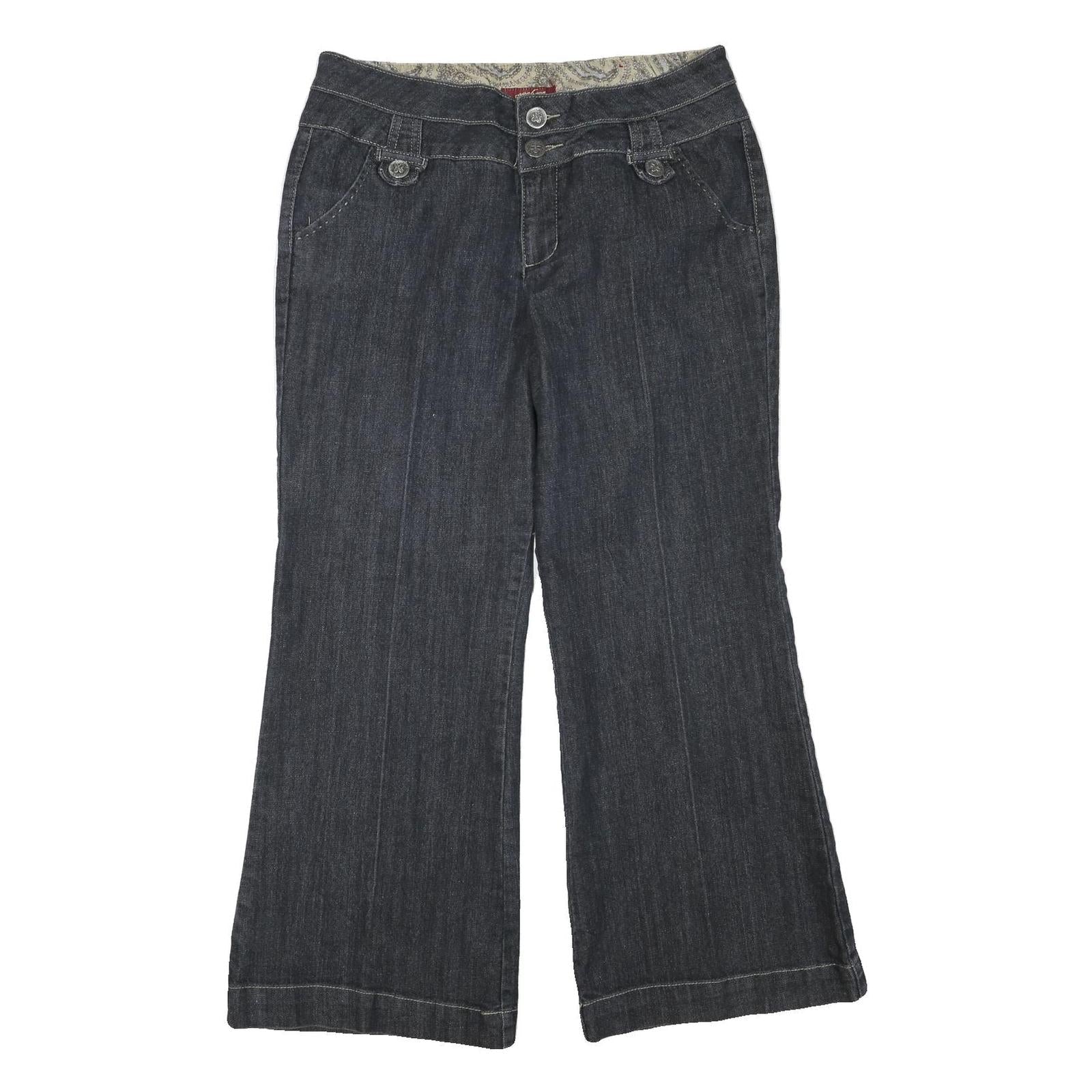 Womens Regular Fit Wide-Leg Denim Cotton Blend Jeans W34 L28 Stylish Comfort Refurbished - N/A refurbished available on Cerqular