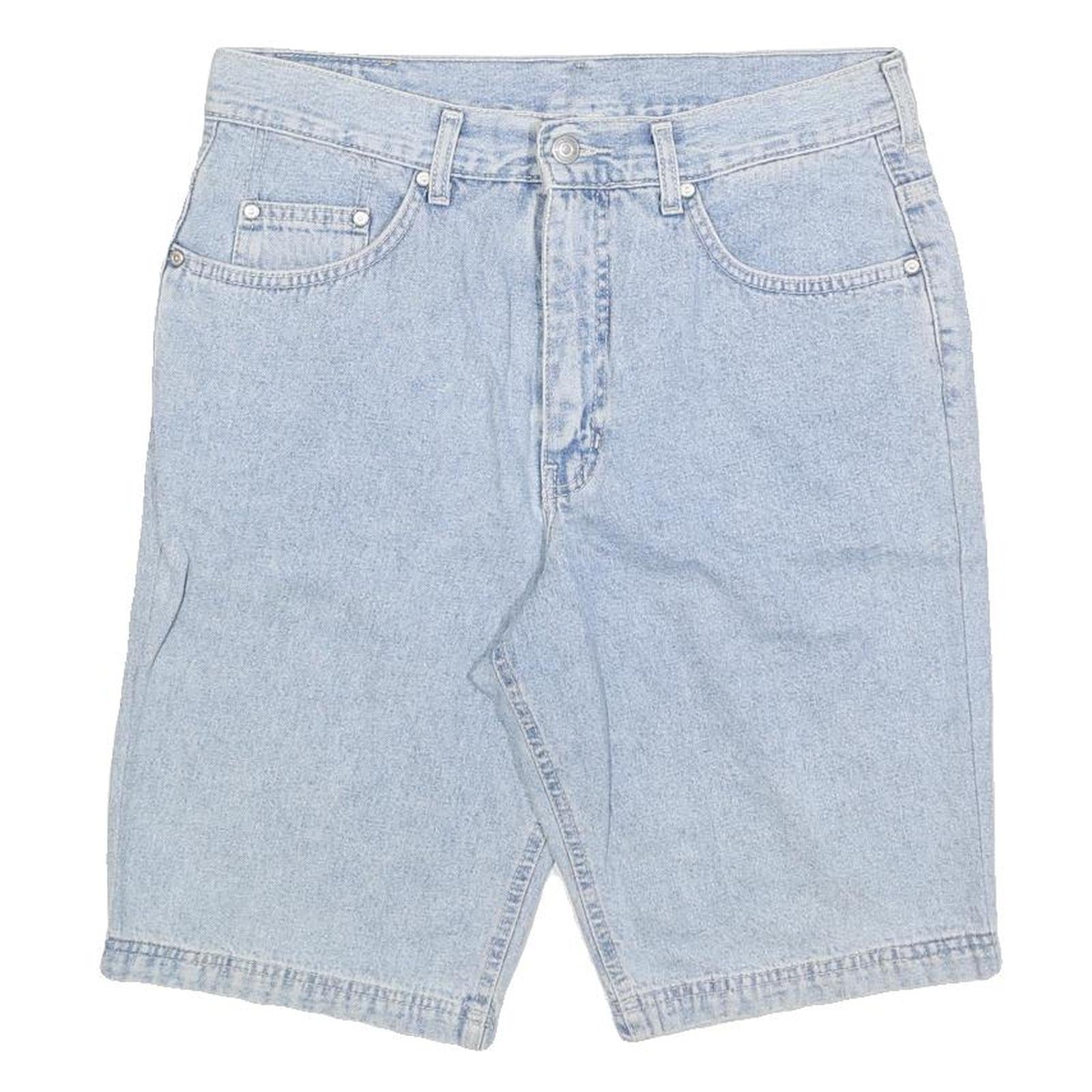GREEN LABEL BY HIS Mens Shorts Blue Denim Casual M W32 Cotton Blend Relaxed Fit Refurbished - N/A refurbished available on Cerqular