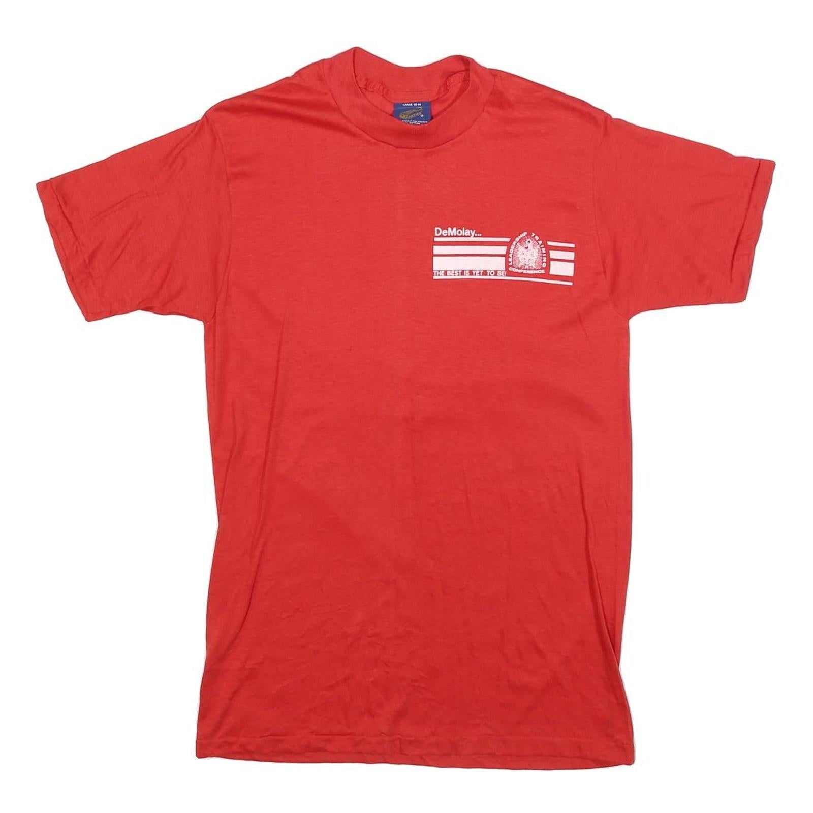 SNEAKERS Mens Red Graphic T-Shirt L Short Sleeve Crew Neck Cotton Blend Refurbished - N/A refurbished available on Cerqular