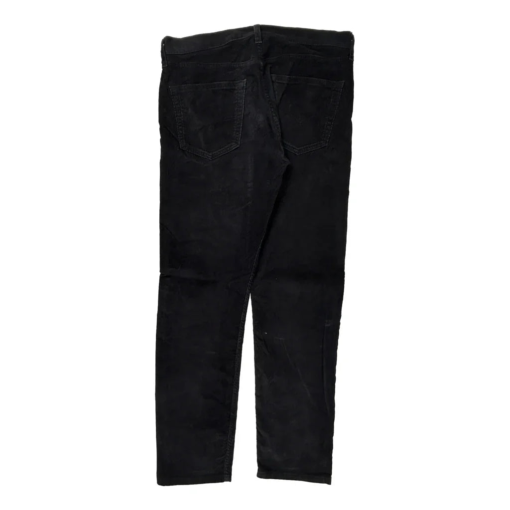 Levis Cord Trousers - 37″ Waist Black Cotton Refurbished - Thrifted (note: this is a term often used to describe second- refurbished available on Cerqular