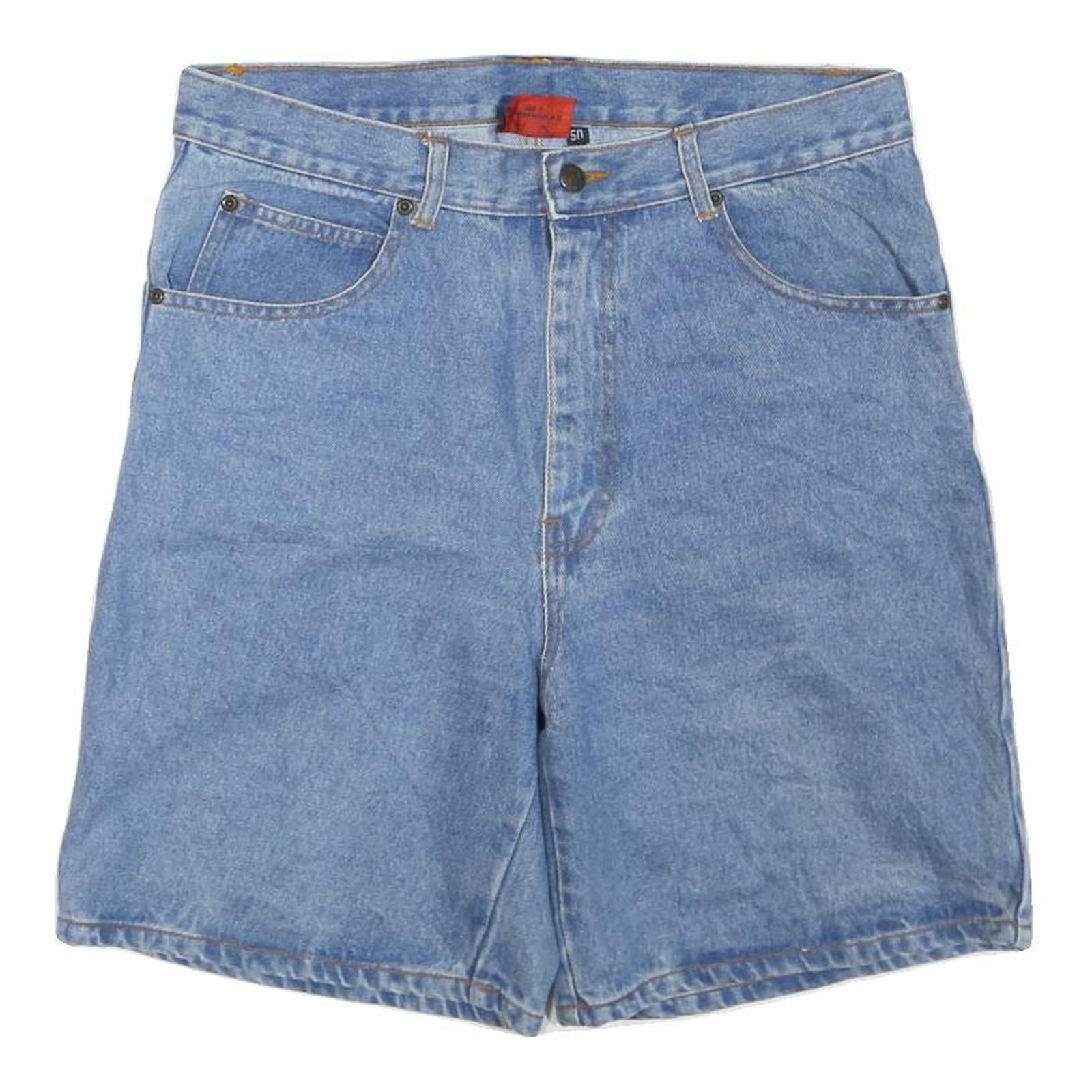 MODERN BASIC Mens Shorts Blue Denim Casual M W34 Summer Lightweight Refurbished - N/A refurbished available on Cerqular