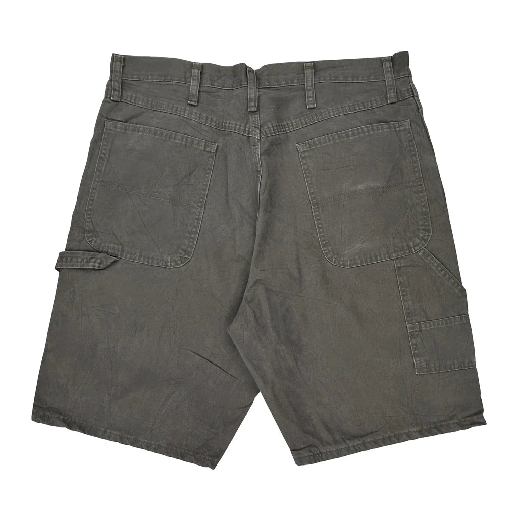 Unbranded Cargo Shorts - 36W 10L Grey Cotton Refurbished - Thrifted (note: this is a term often used to describe second- refurbished available on Cerqular